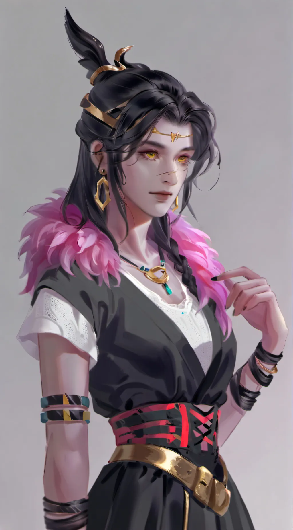 ai character: Robin say u go liv background