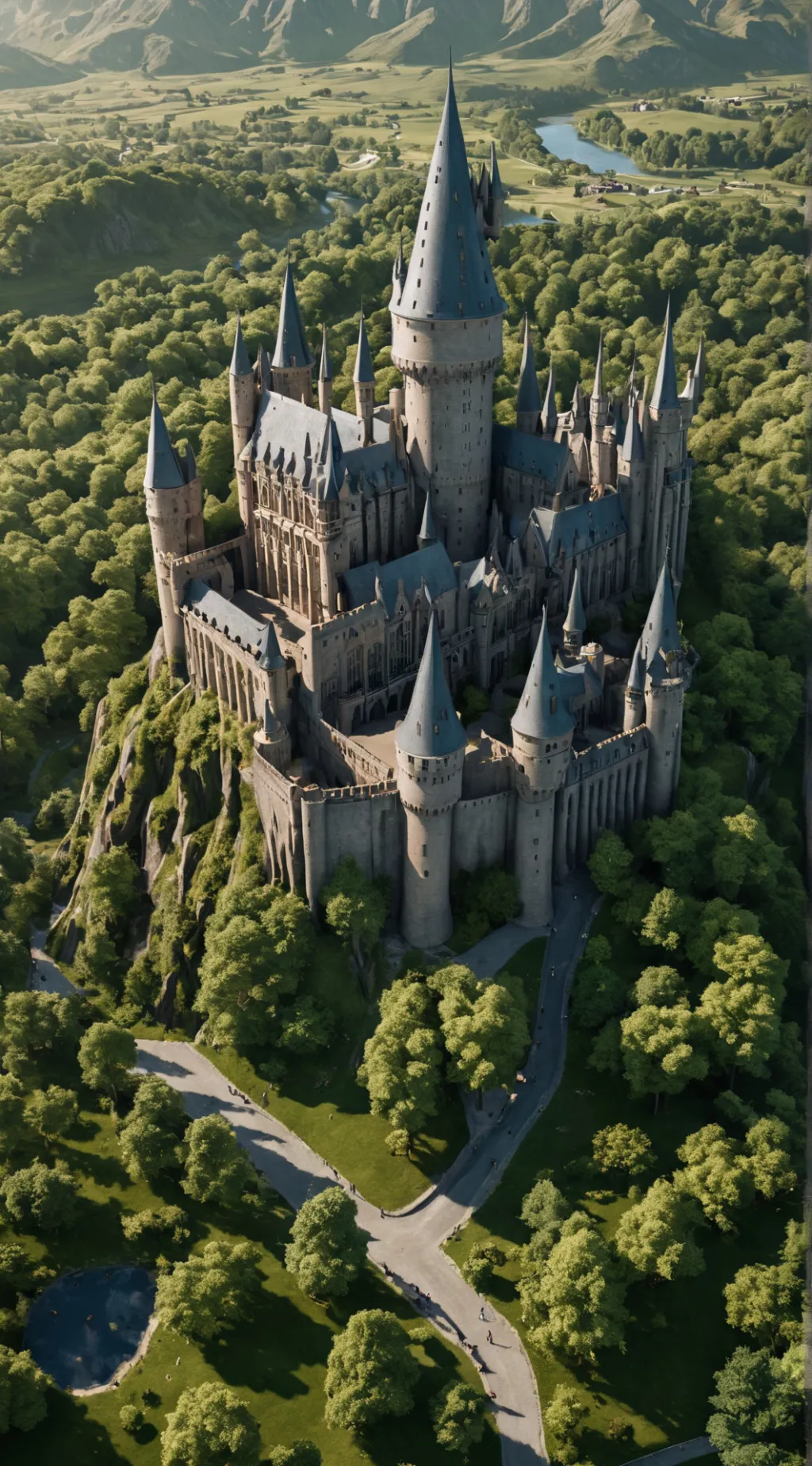 ai character: Hogwarts😰 background