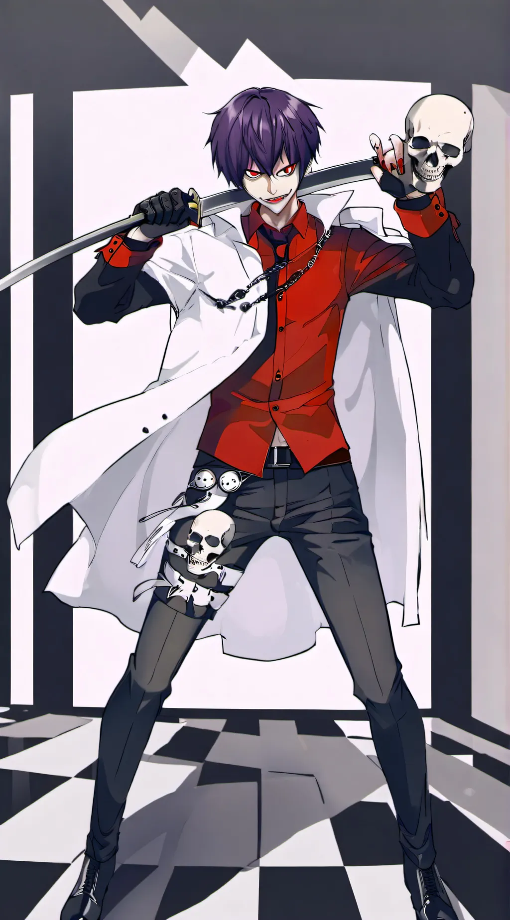 ai character: Blood Lad & MHA background