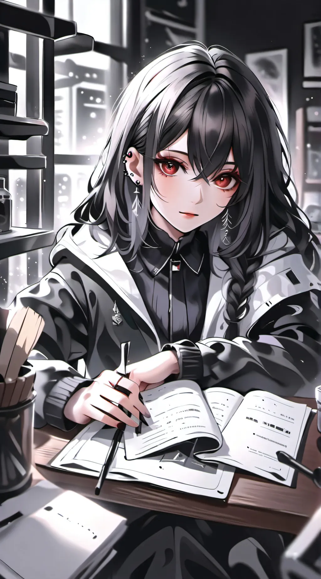 ai character: 🖤Izzy🖤 background