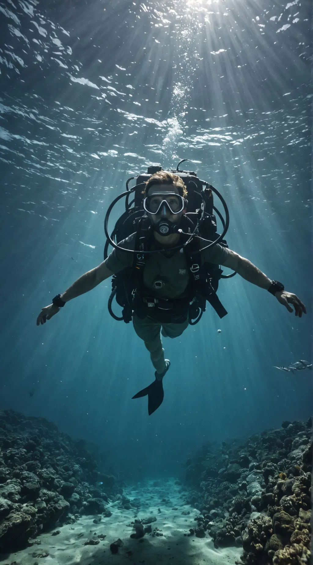 ai character: ocean survival background