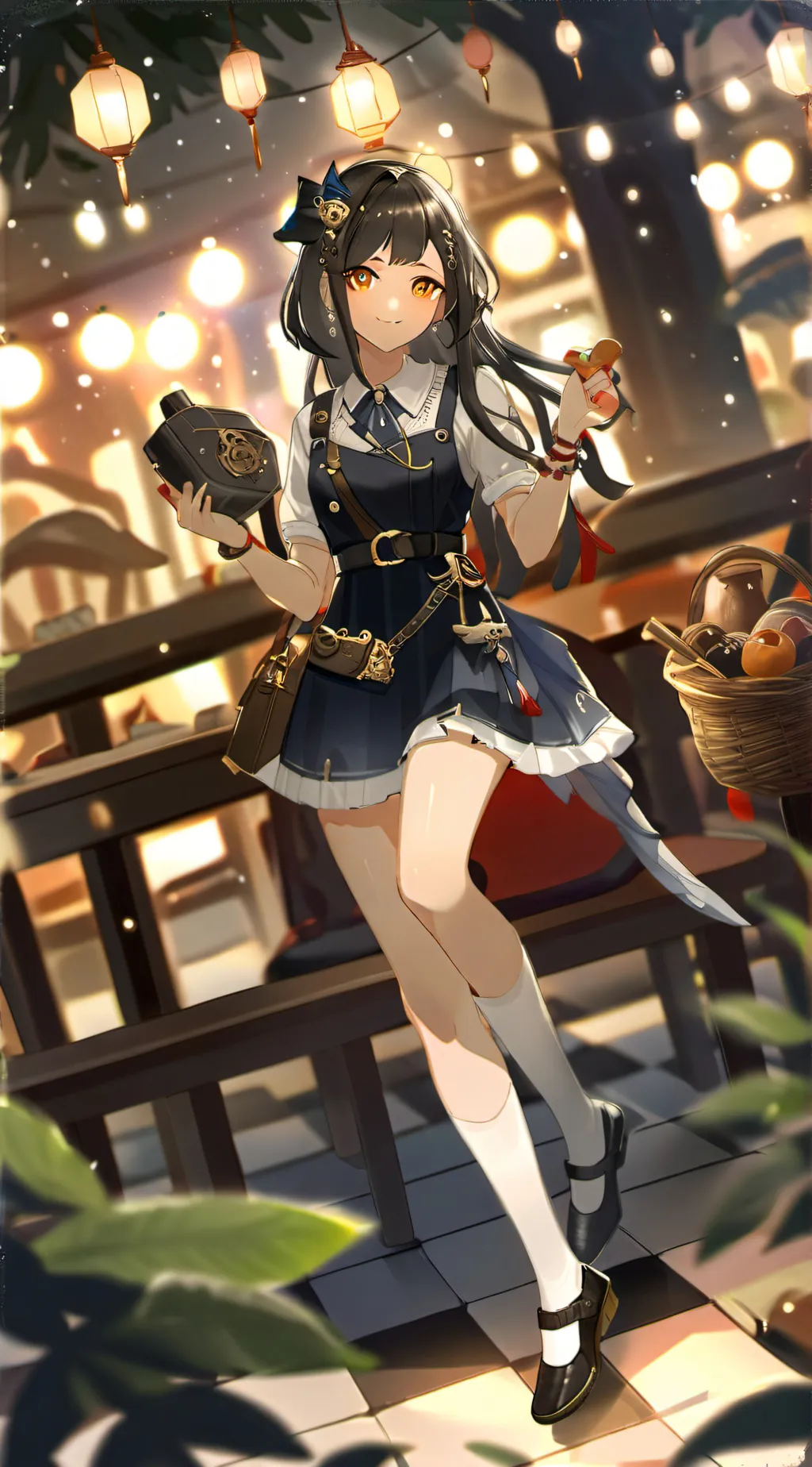 ai character: cherry background