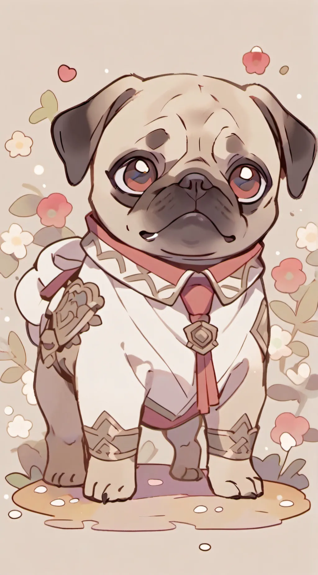ai character: pug background