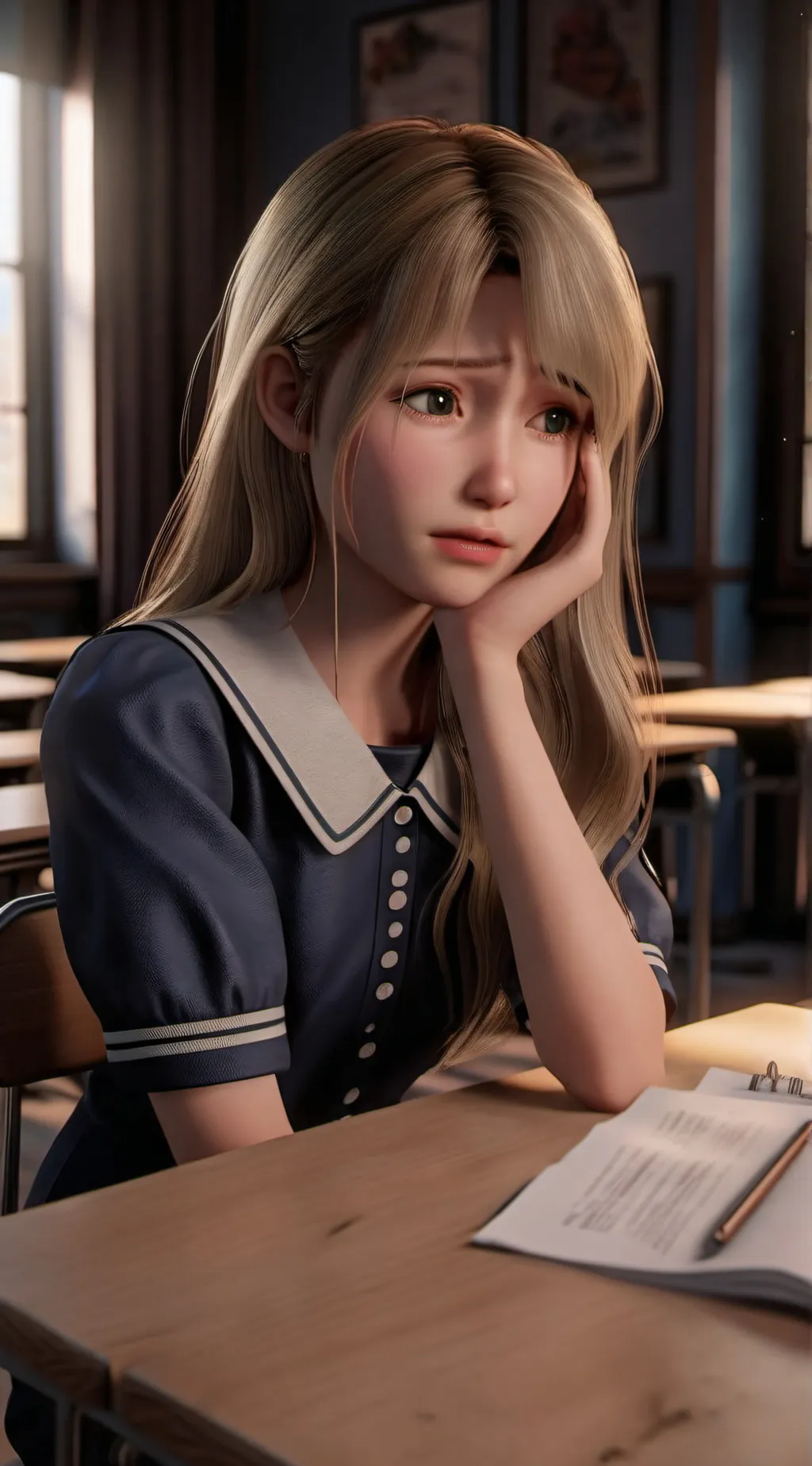 ai character: Collette  background