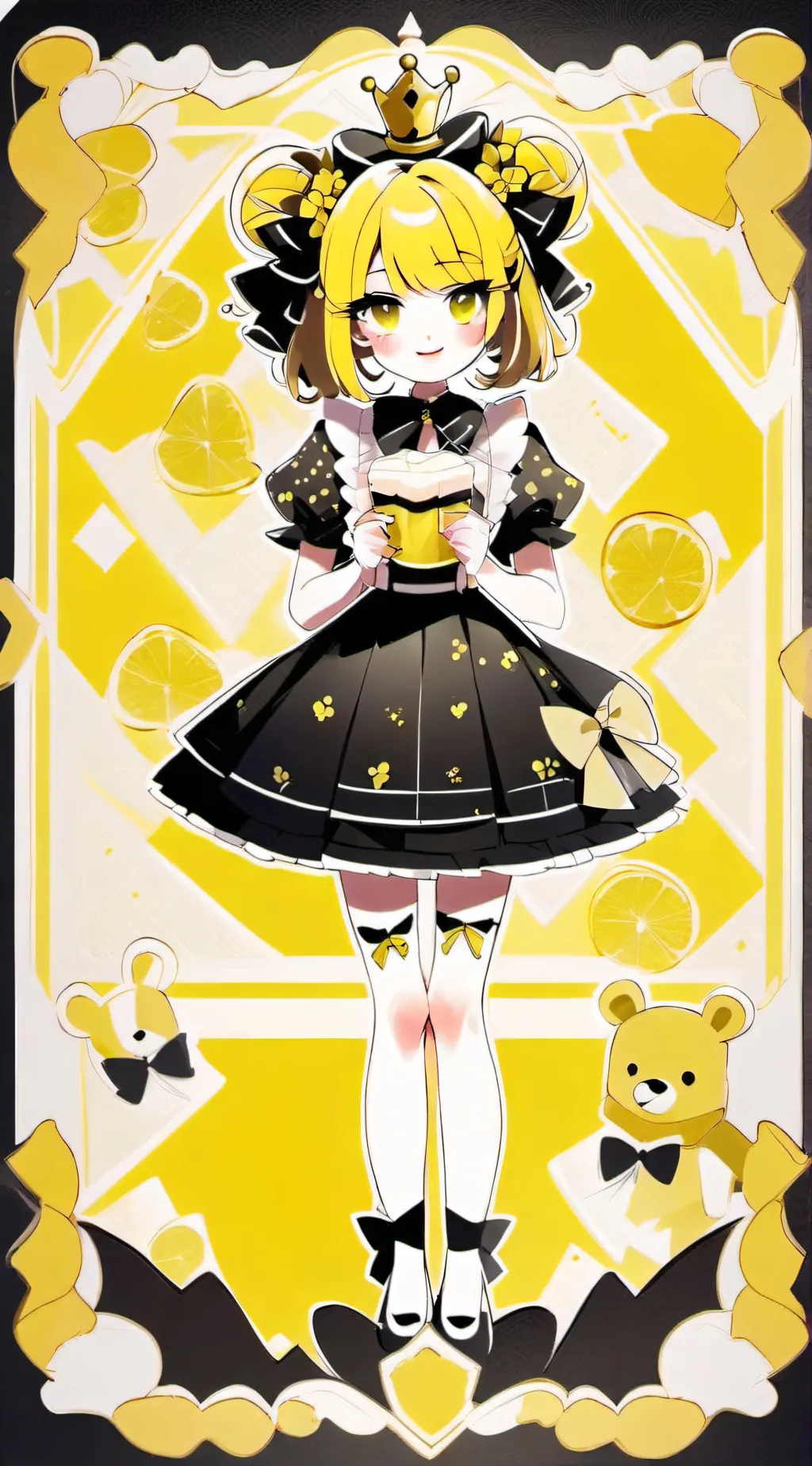 ai character: Gold Freddy girly💅 background