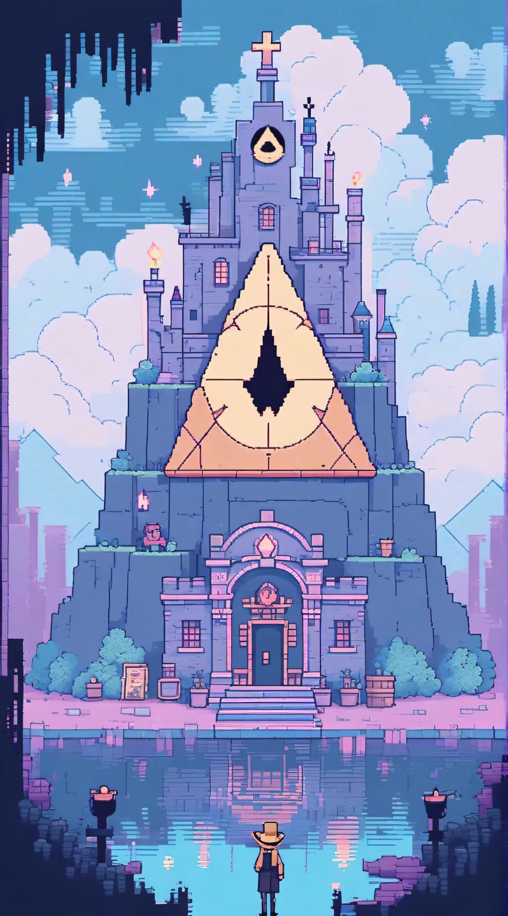 ai character: ◇bill cipher◇ background