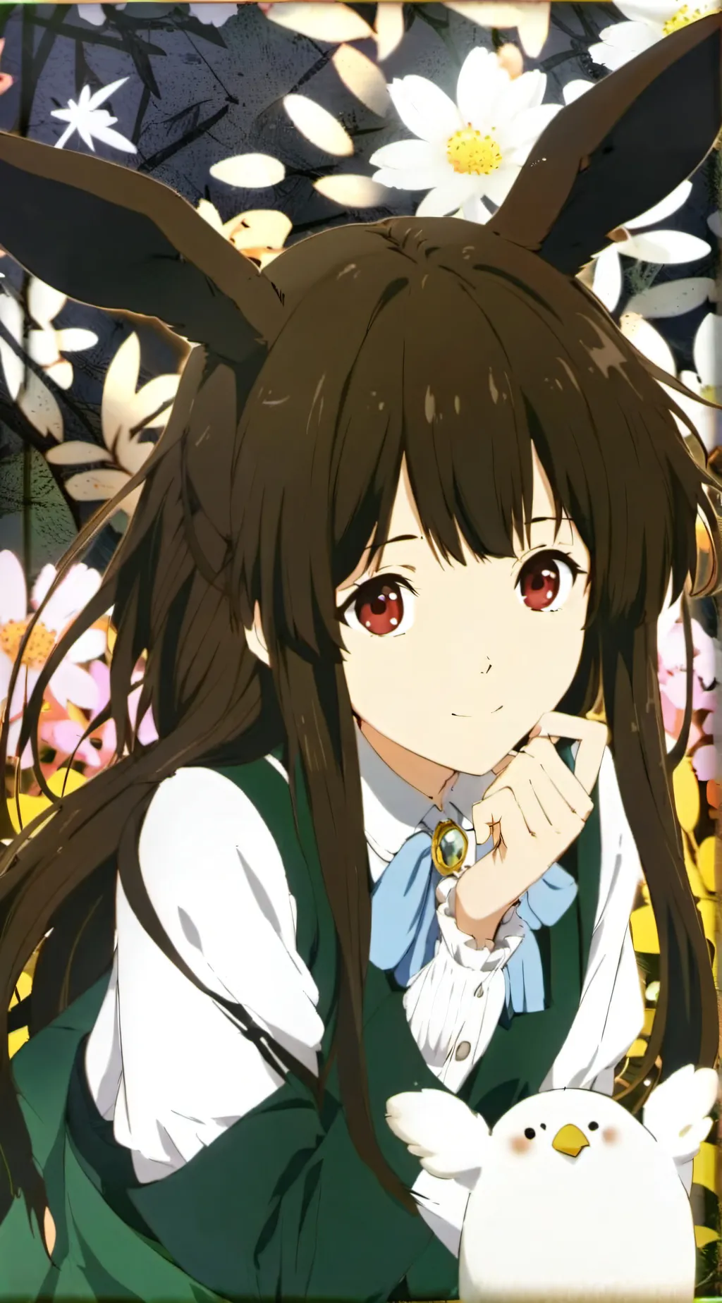 ai character: Leaf background