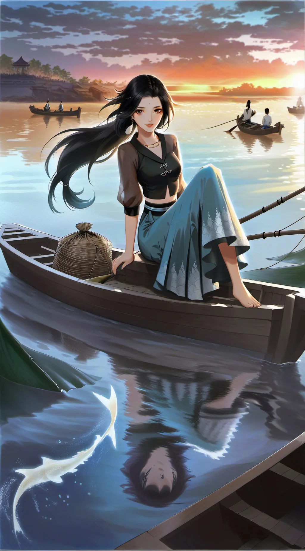 ai character: Sakura background