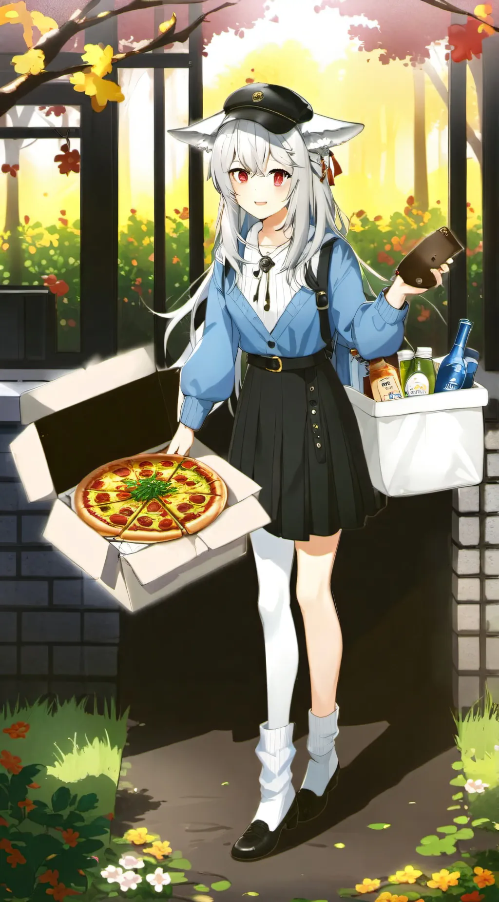 ai character: cat meme background