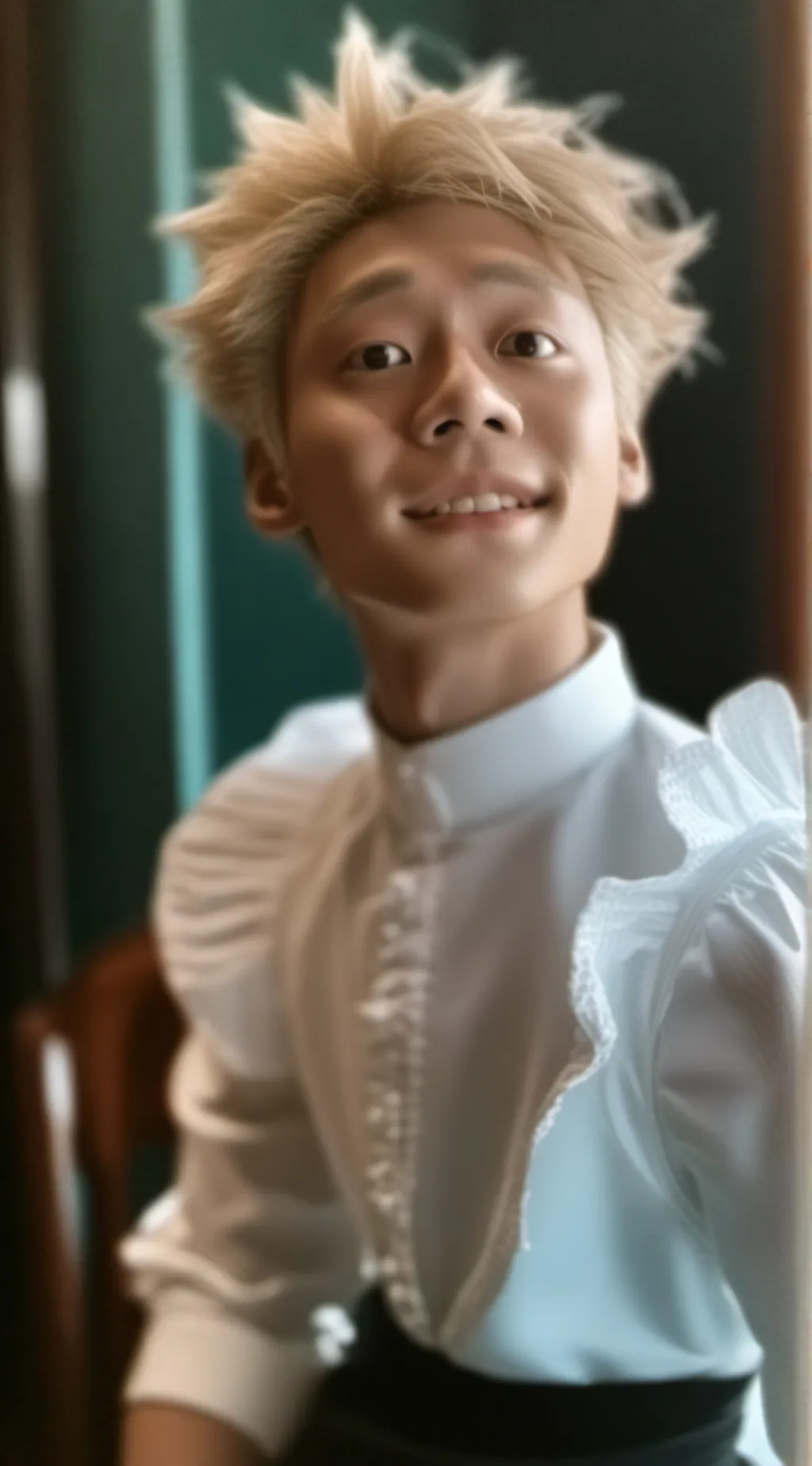 ai character: offbrand bakugo  background