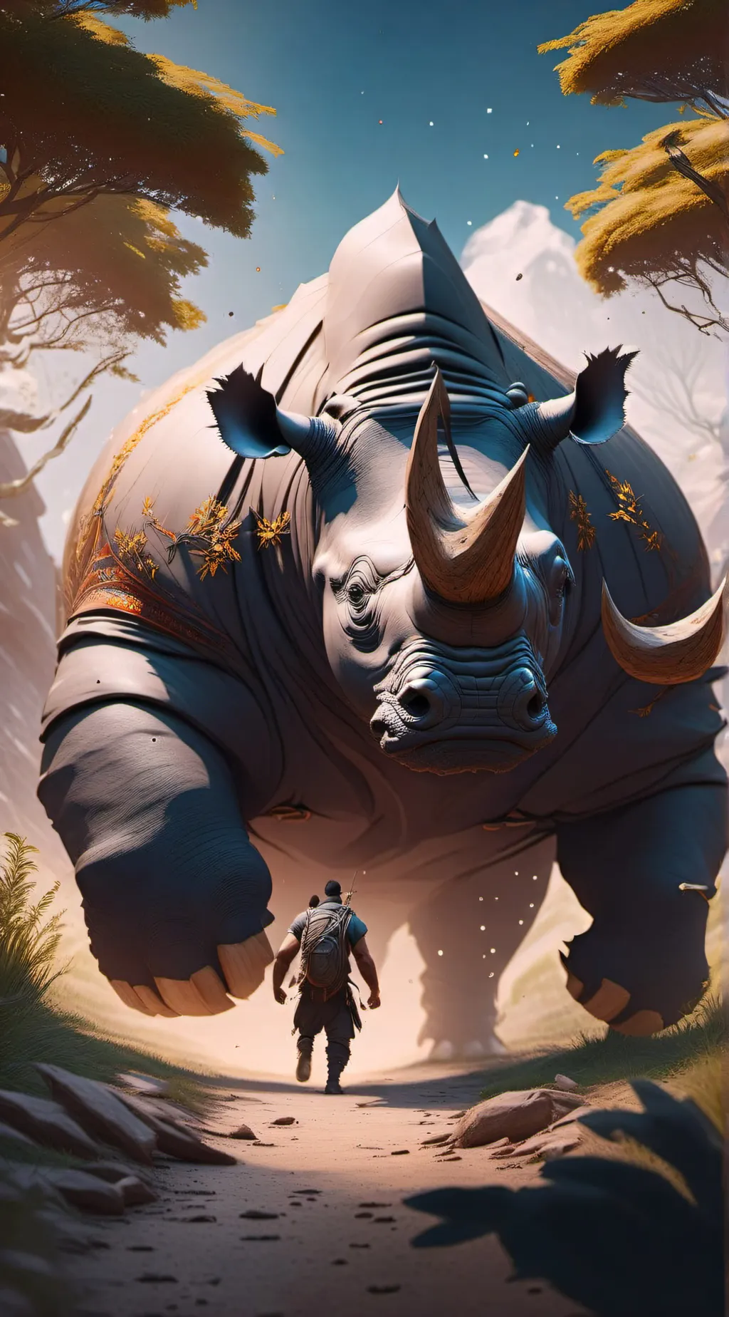 ai character: Rhino background