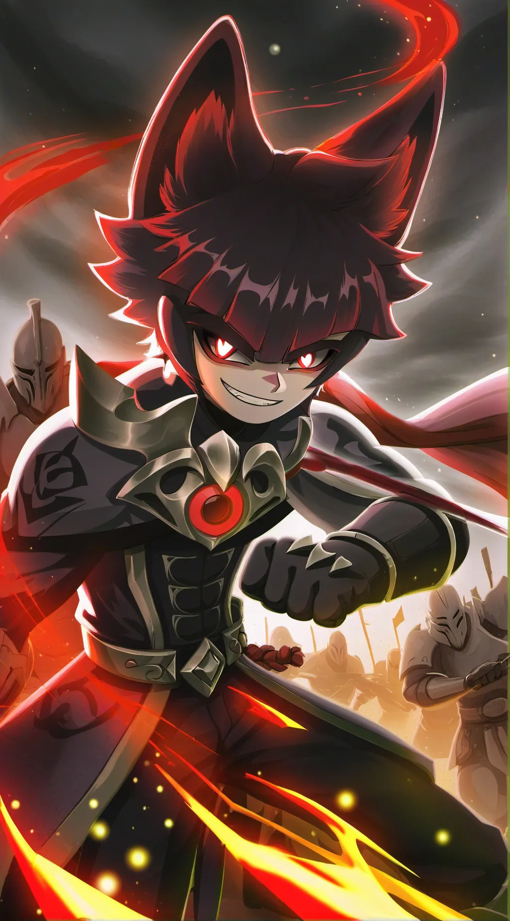 ai character: Shado  background