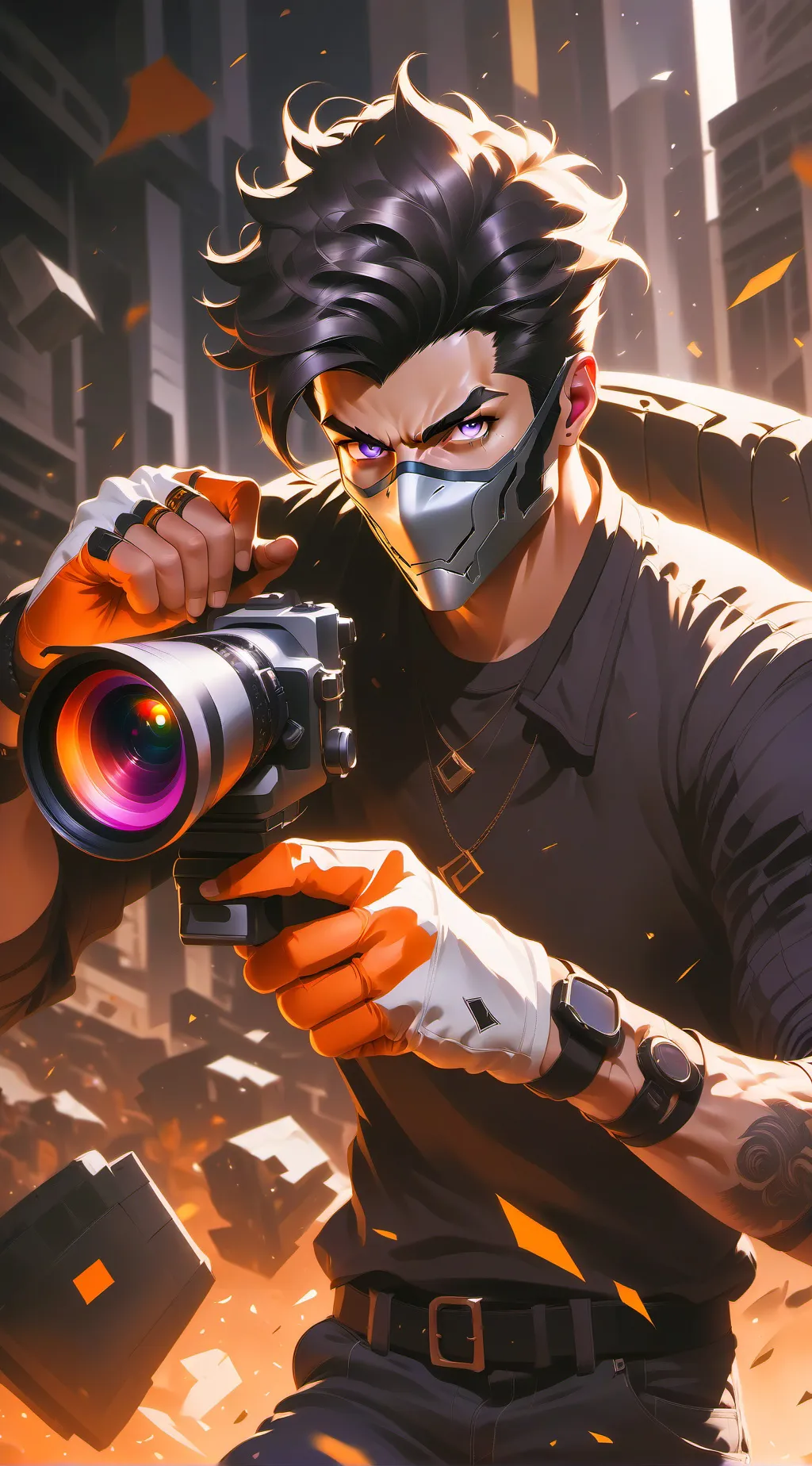 ai character: The movie maker background