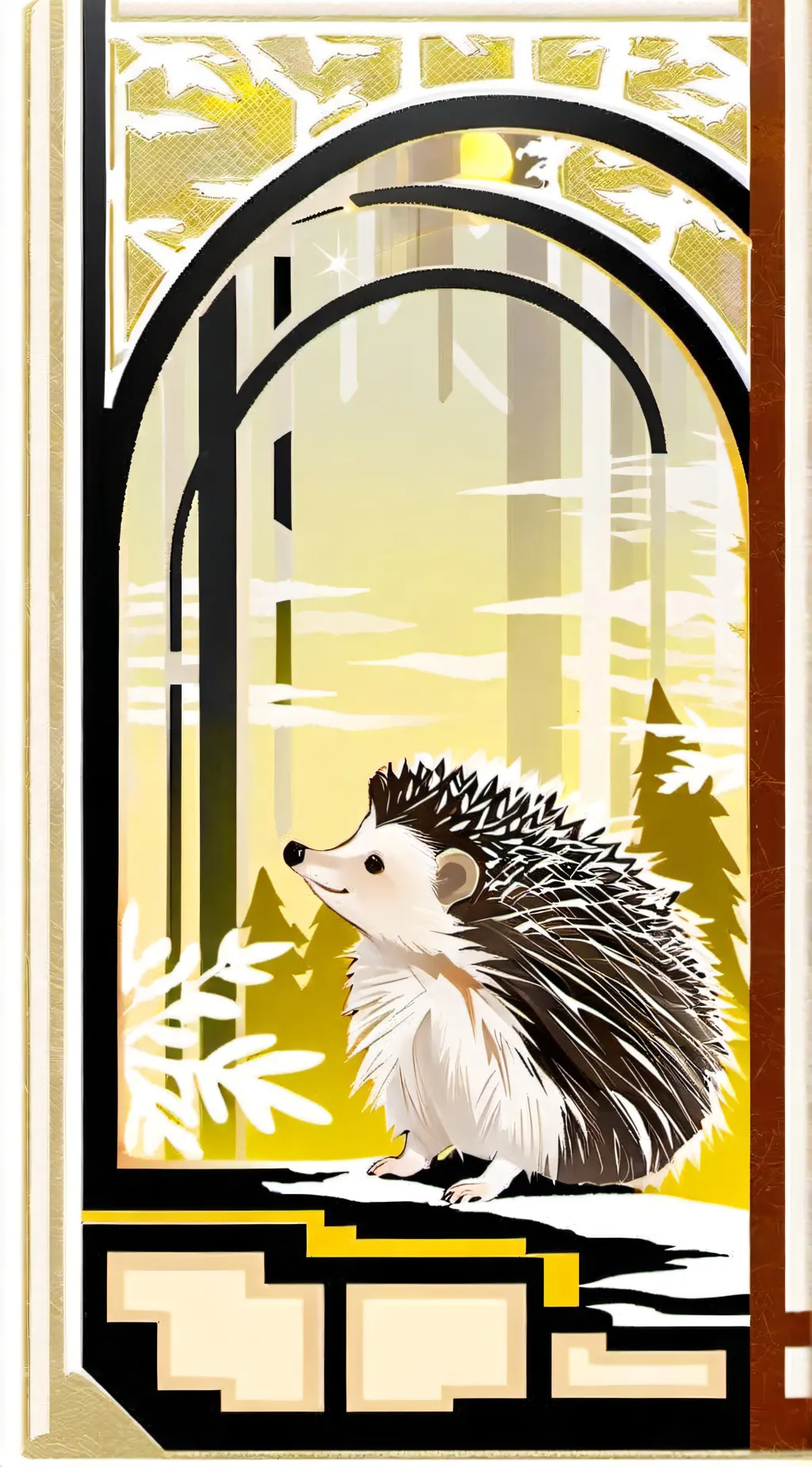 ai character: baby hedgehog background