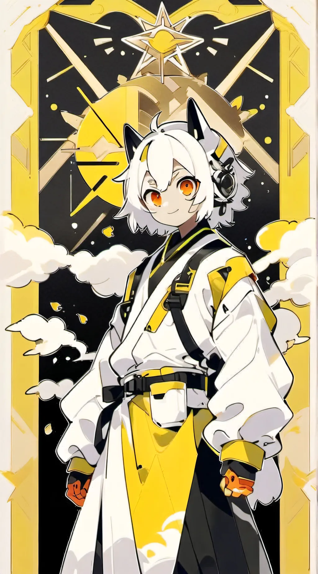 ai character: sun sans background