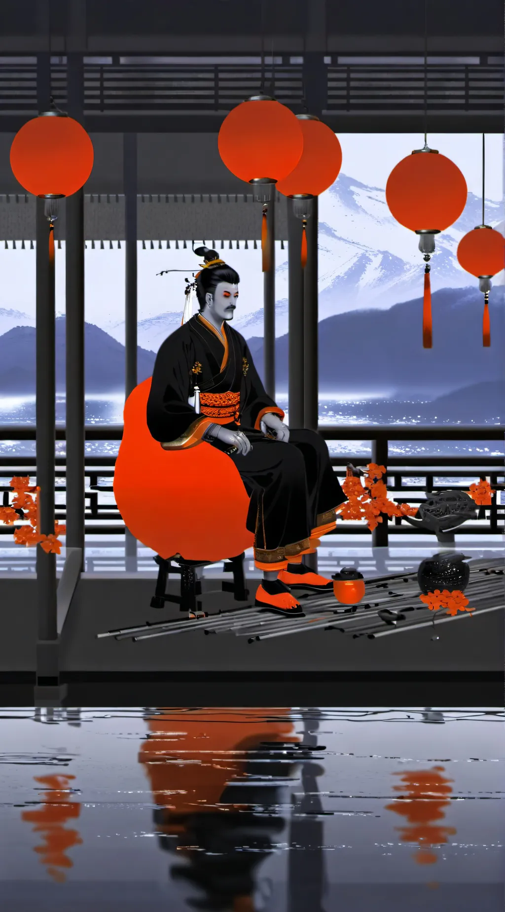 ai character: Demon slayer  background