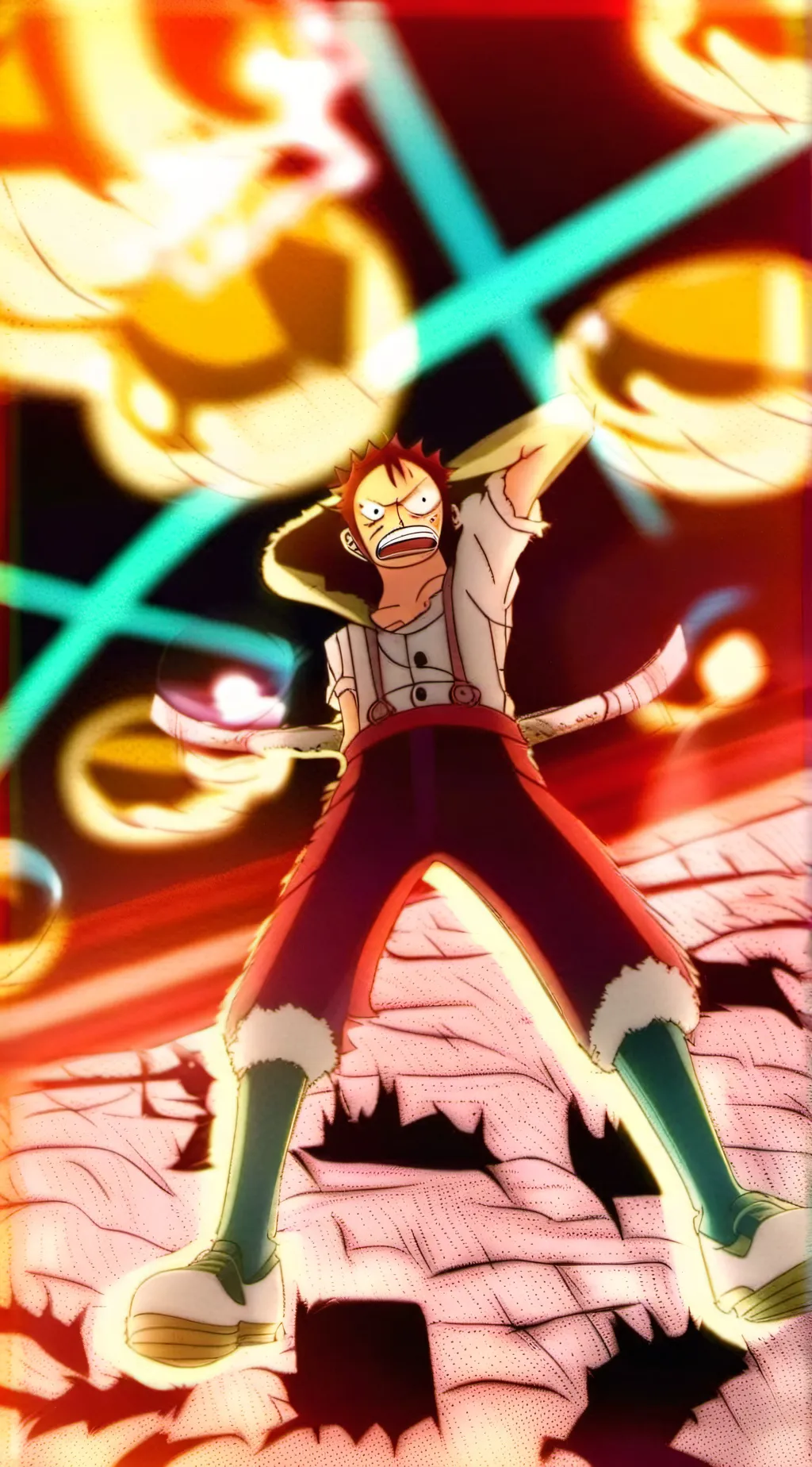 ai character: Whole cake island  background