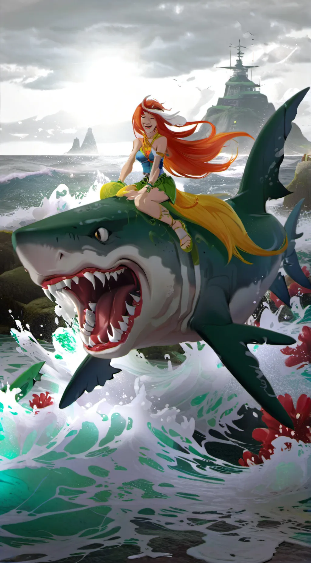 ai character: Zig and Sharko. background