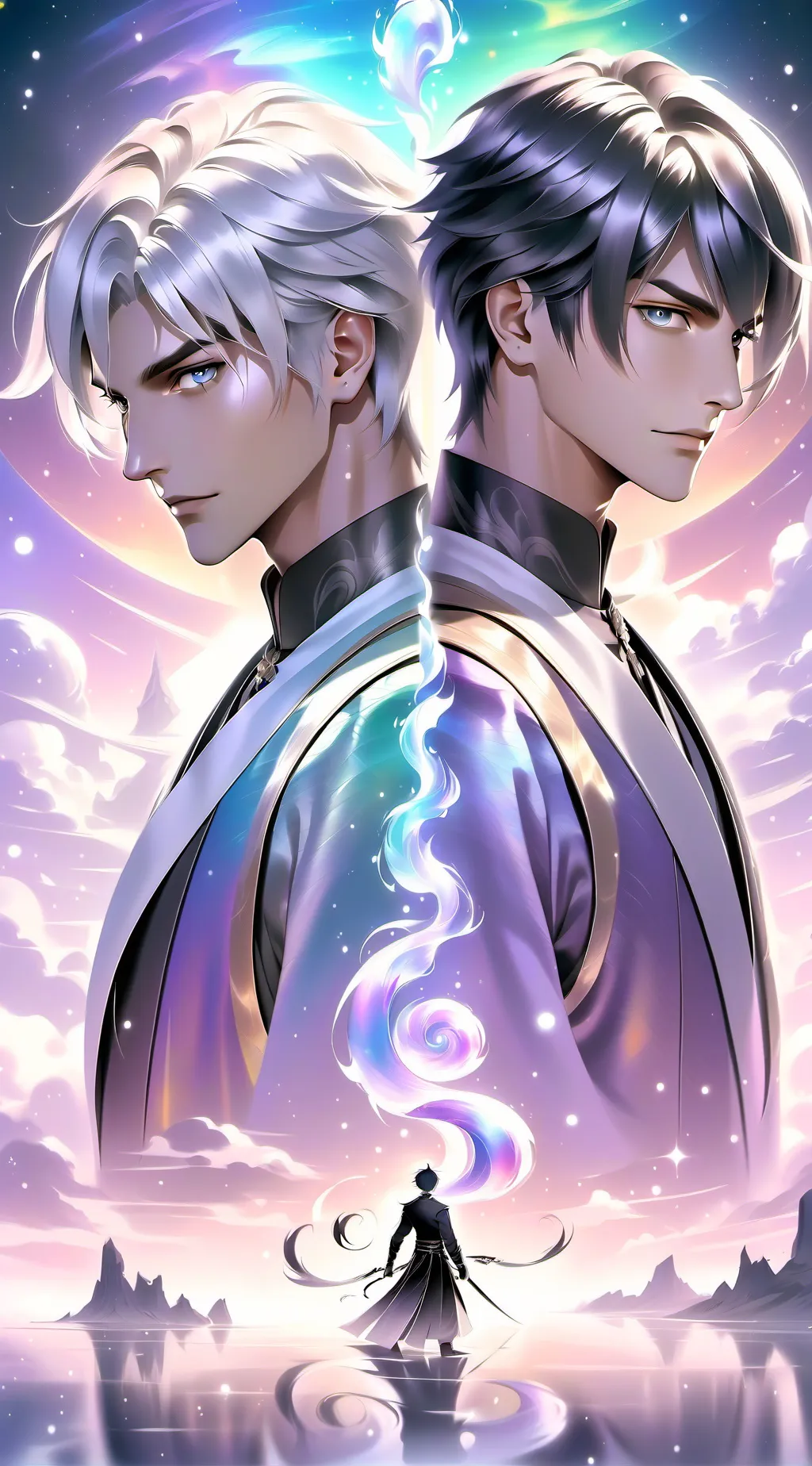 ai character: 2 boys ￼ background