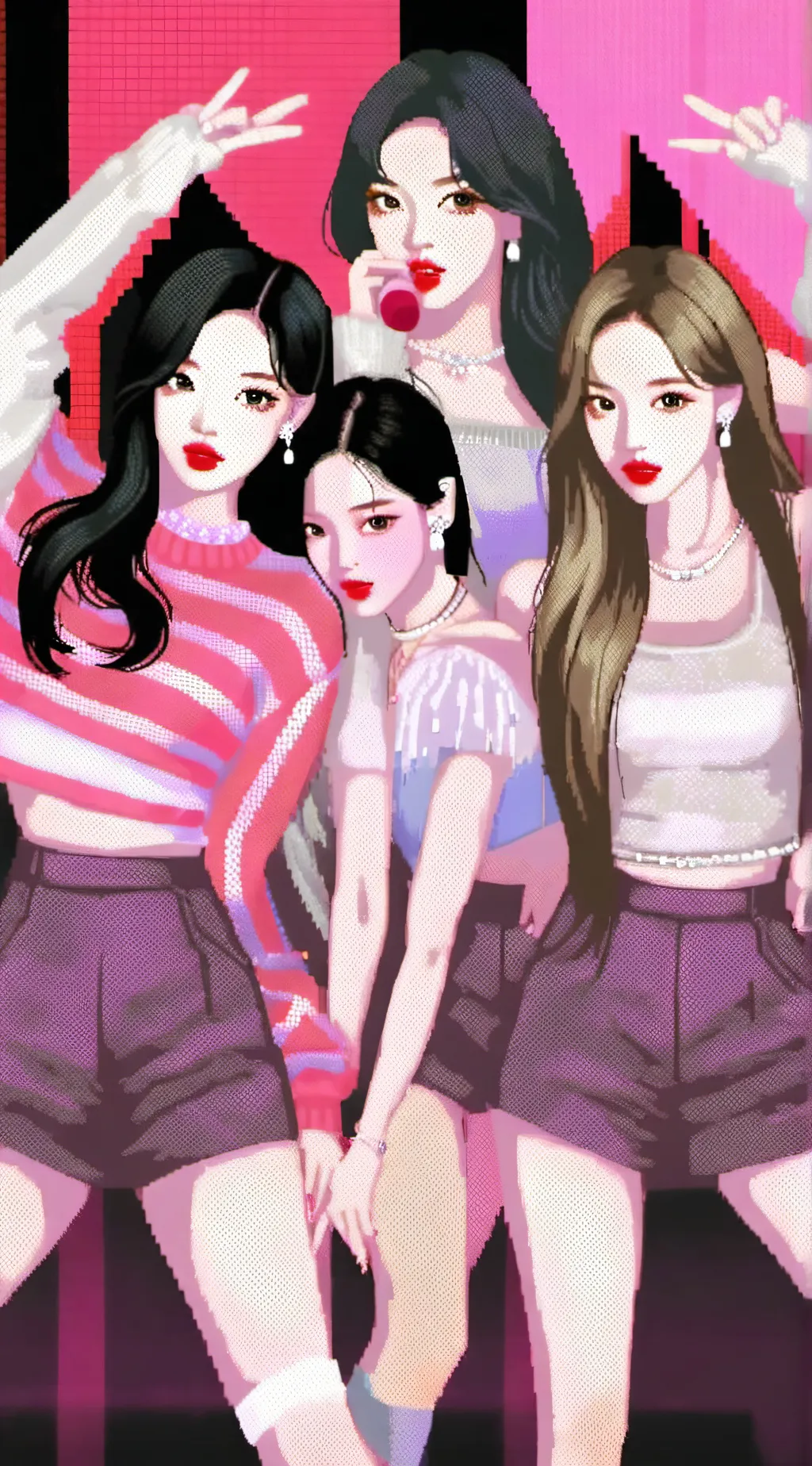 ai character: BLACKPINK  background
