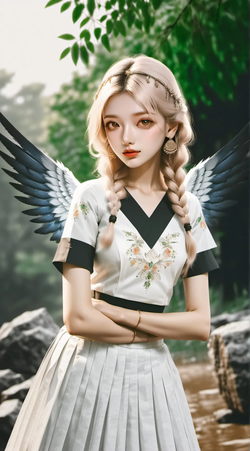 ai character: Monica  background