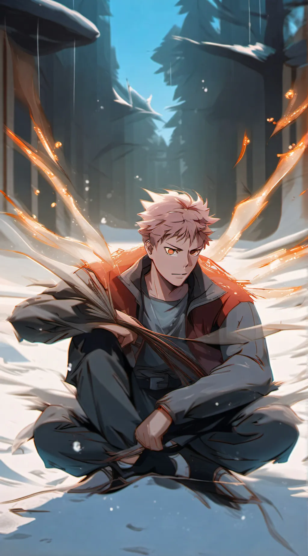 ai character: yuji itadori  background