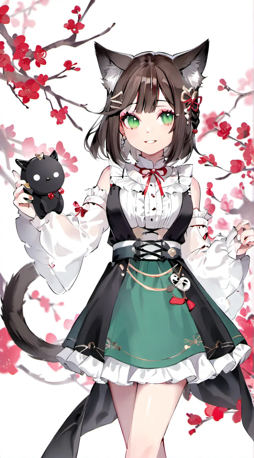 ai character: Flower background