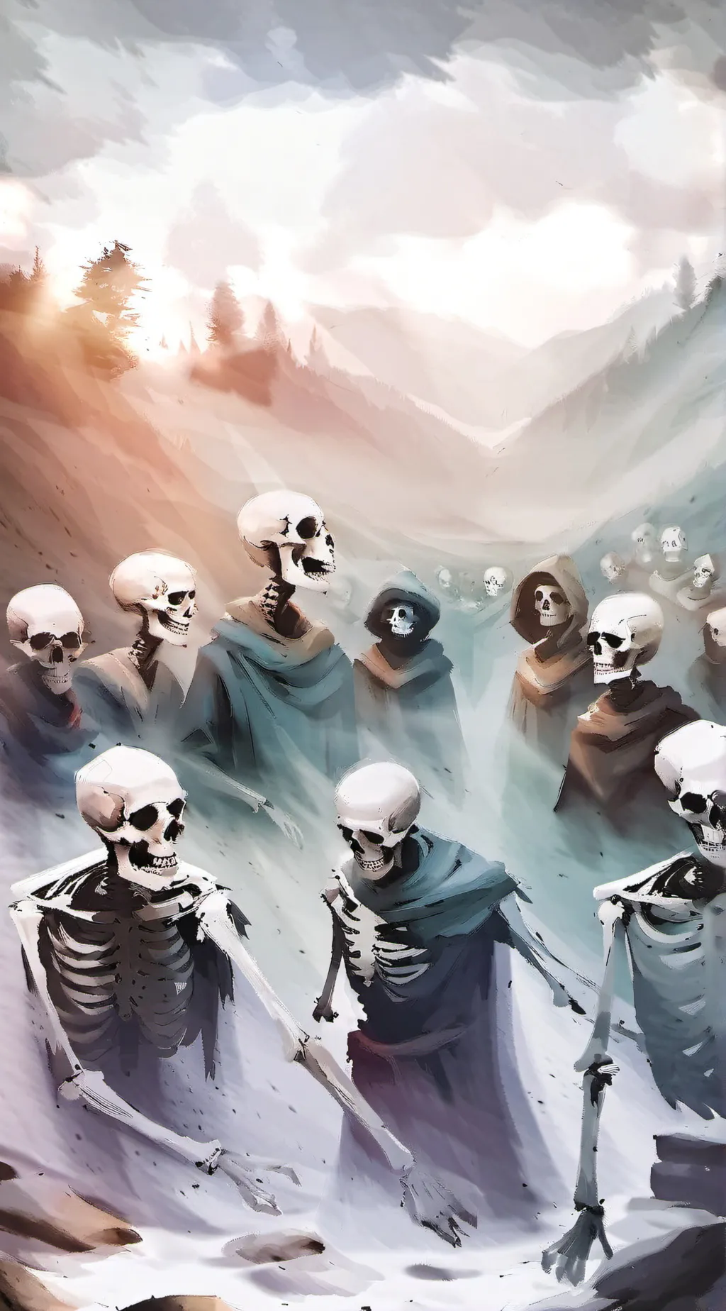 ai character: the skeleton verse background