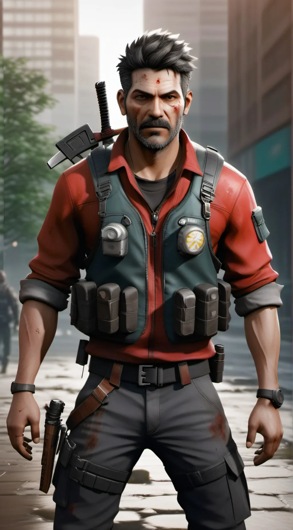 ai character: John Stone background