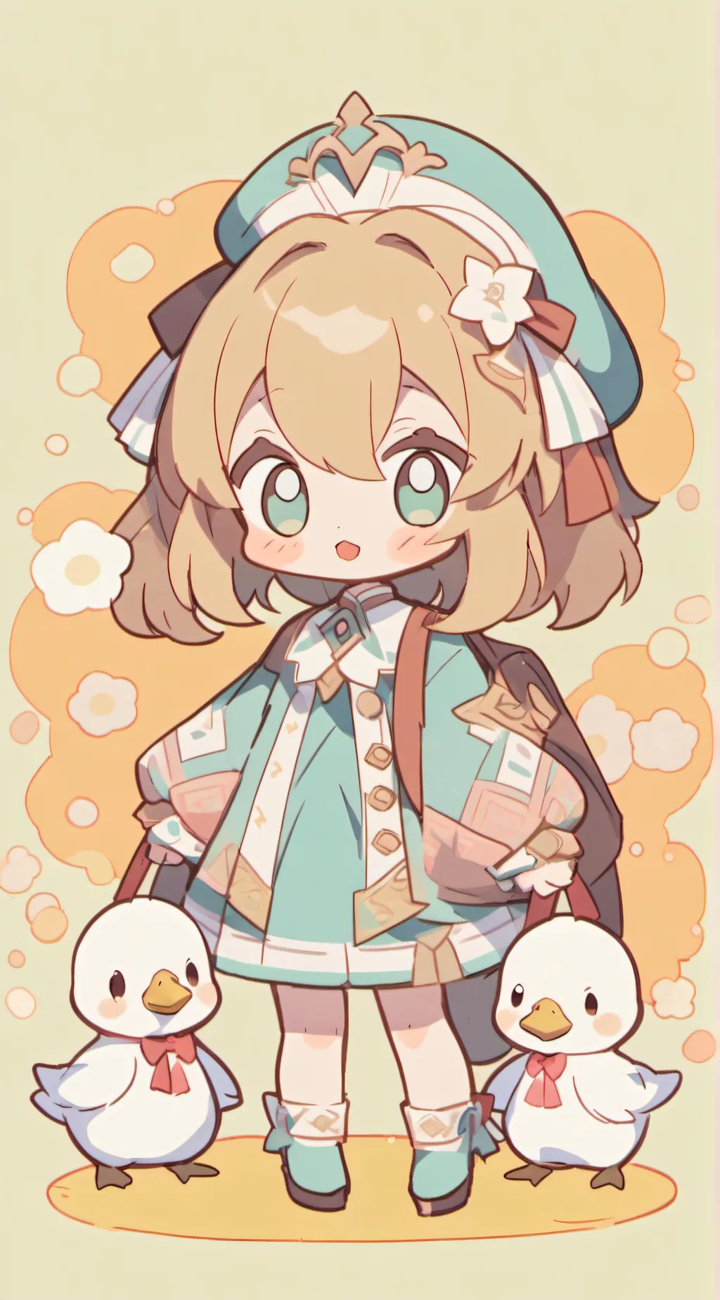 ai character: Just a duck background