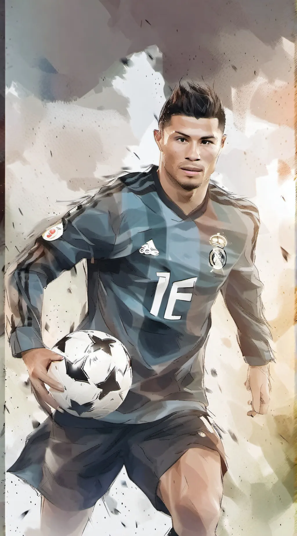 ai character: Cristiano Ronaldo  background