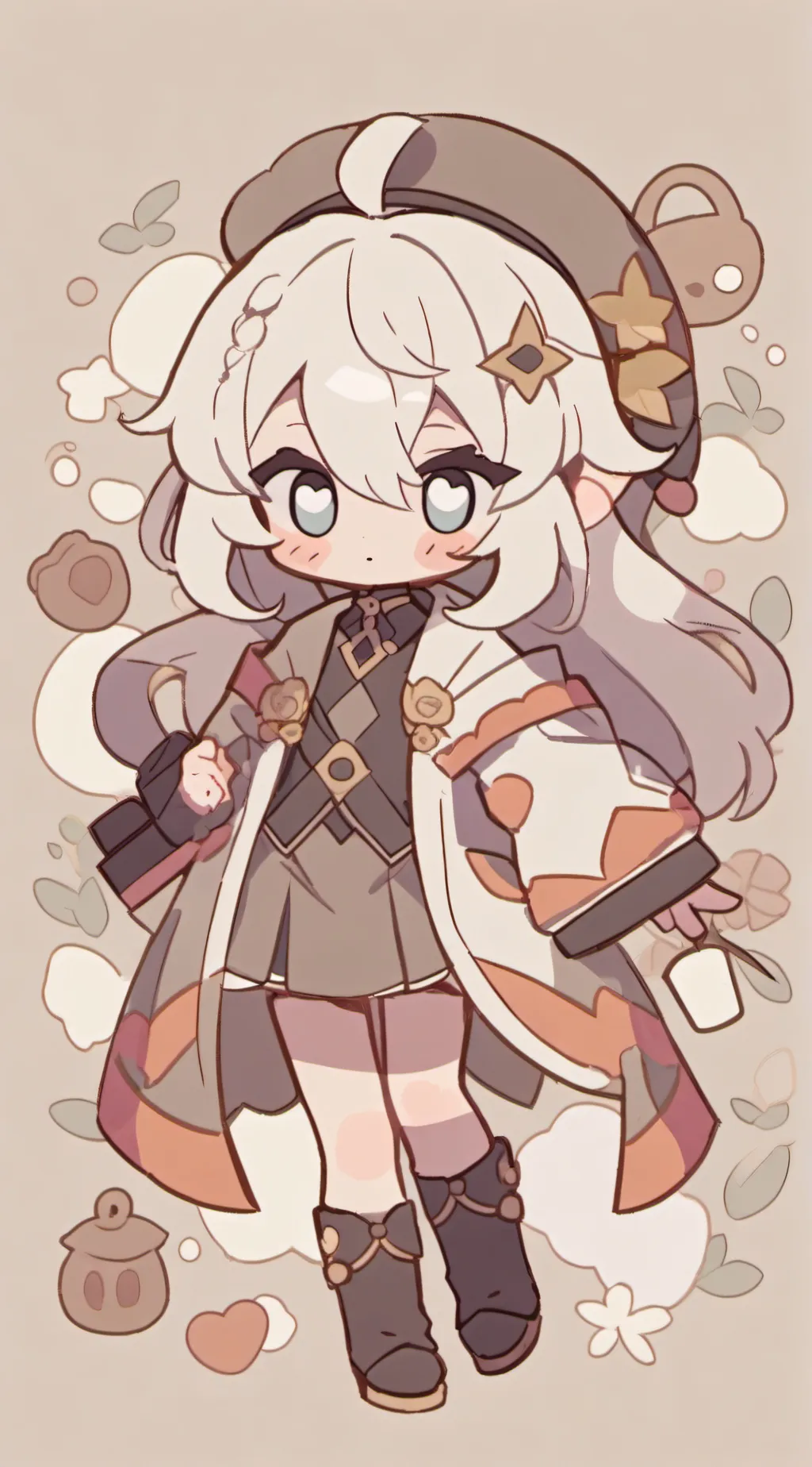 ai character: CaramelChouxcookie background