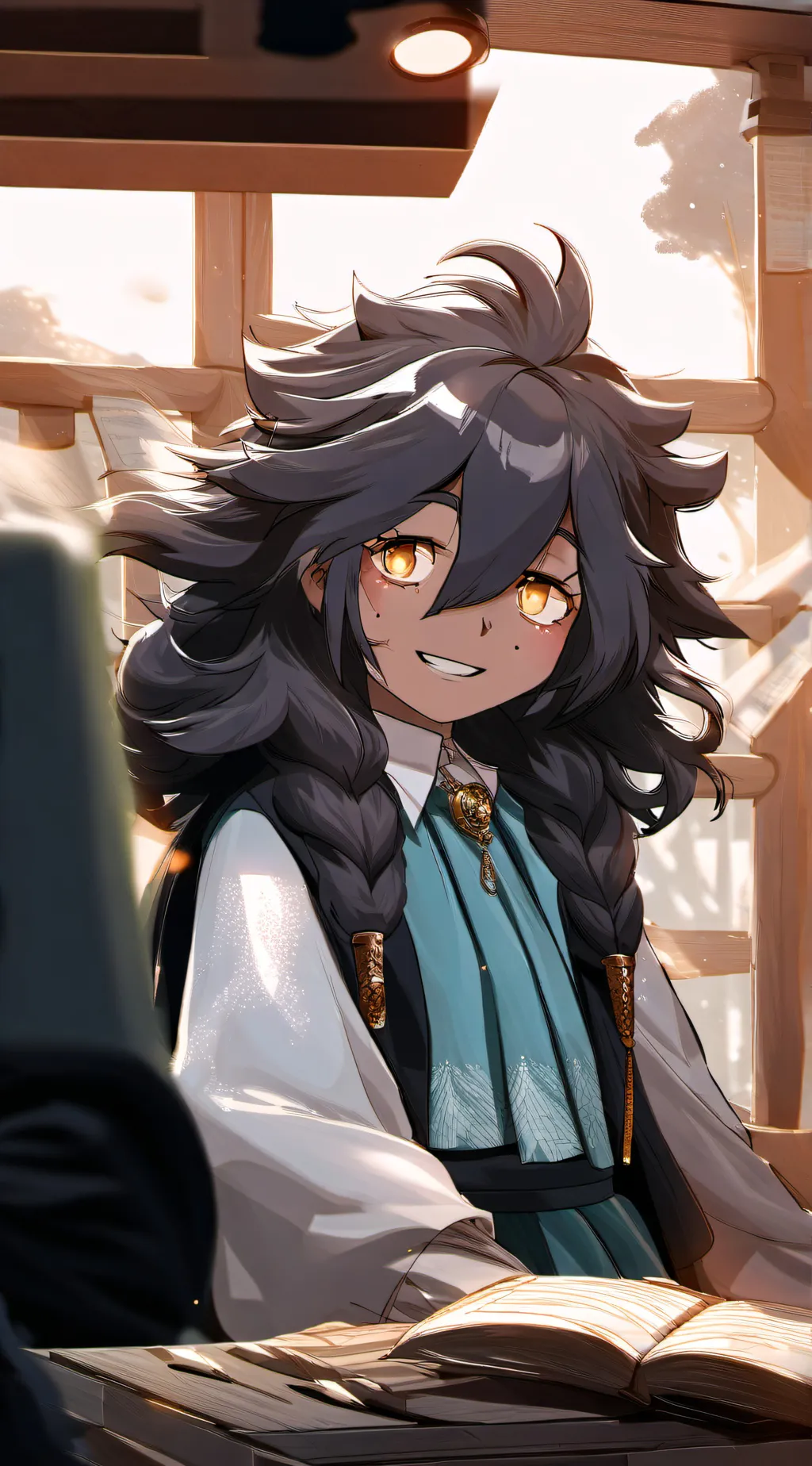 ai character: turning into a cat background