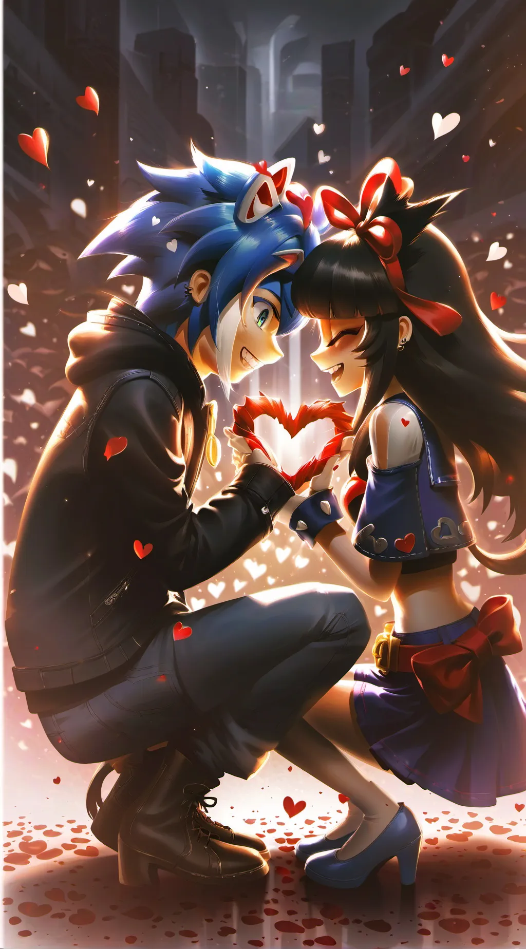 ai character: sonic valentine background