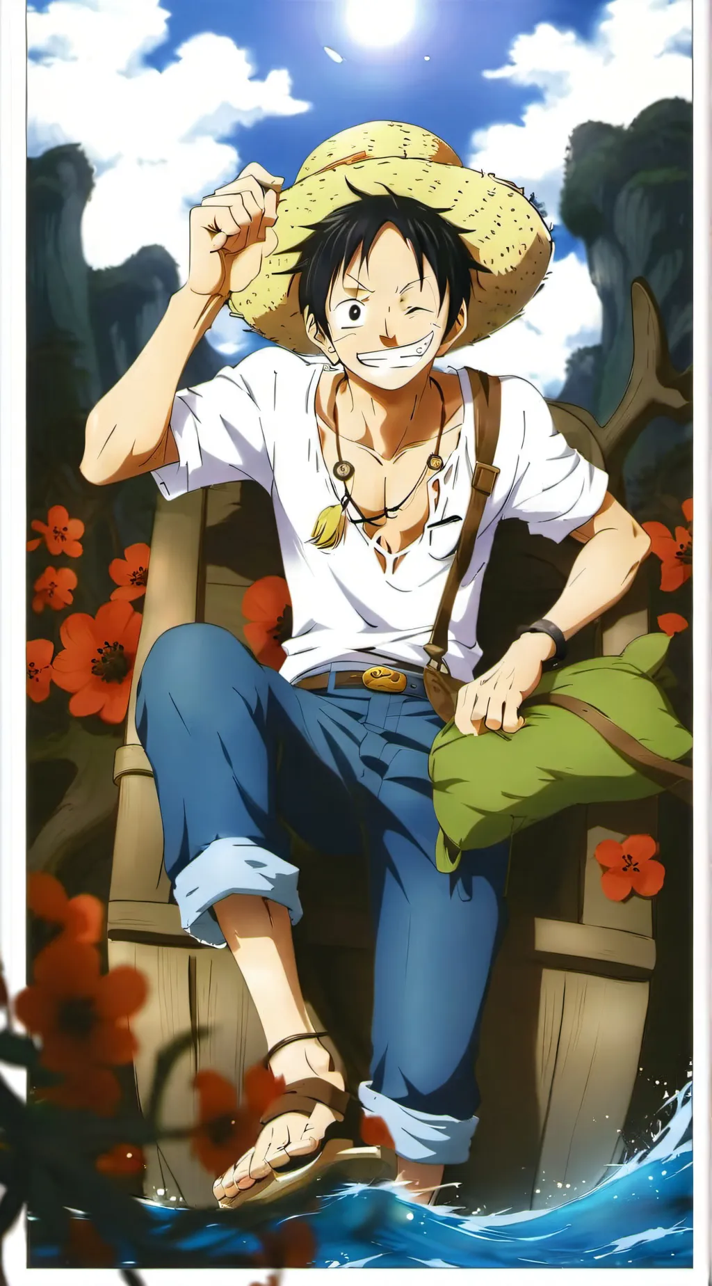 ai character: Kidnap one piece background