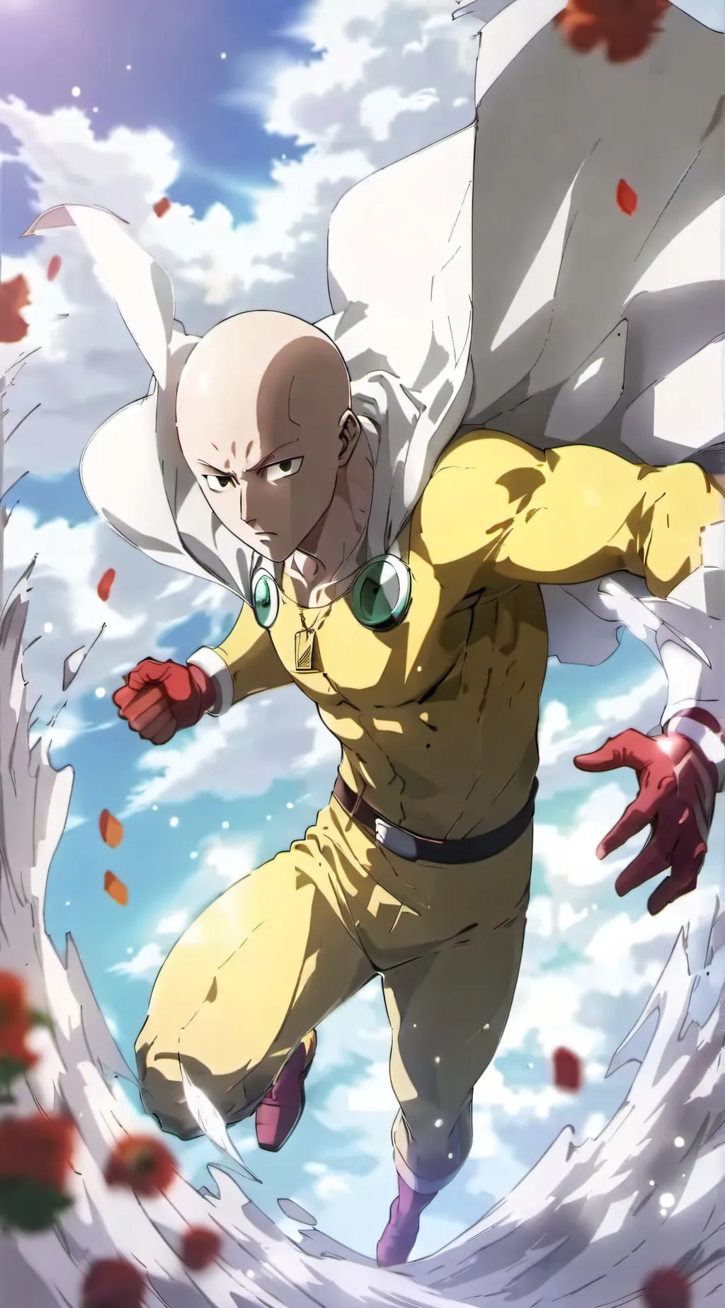 ai character: opm but I'm in it background