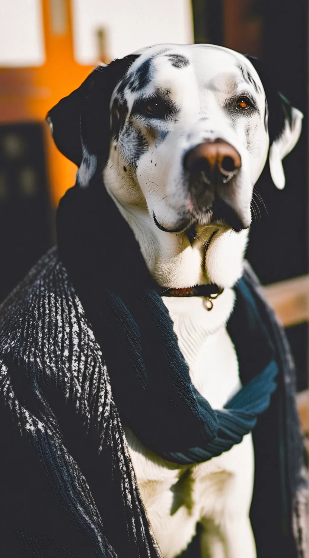 ai character: dog man background