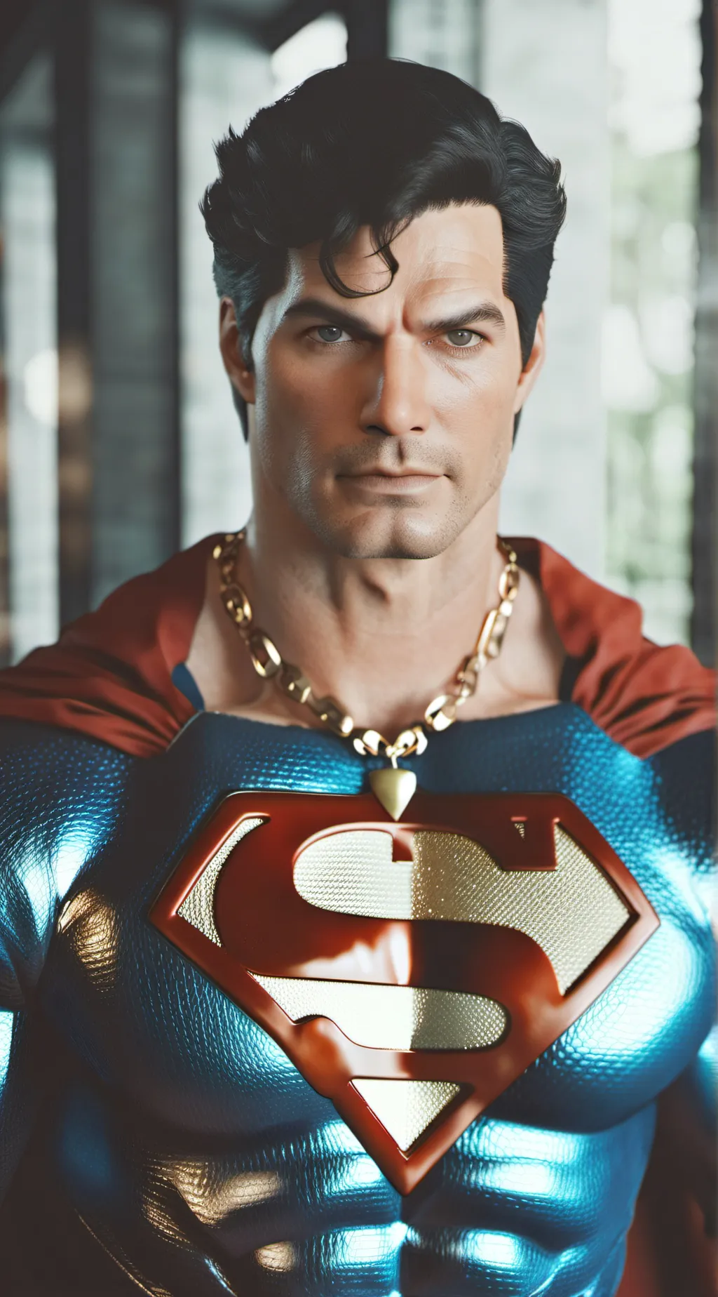 ai character: gangster superman  background