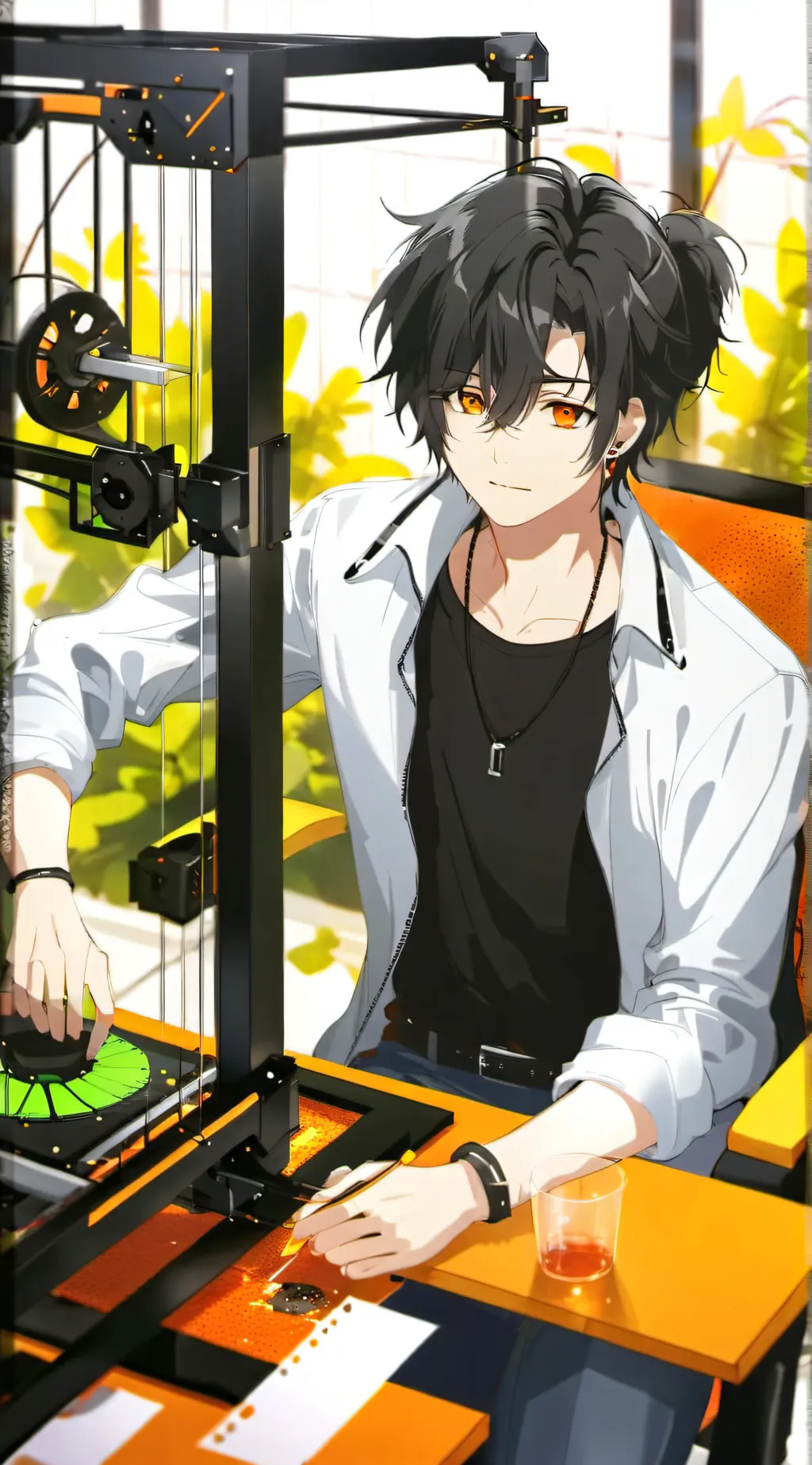 ai character: 3d printer 🏳️‍⚧️ background