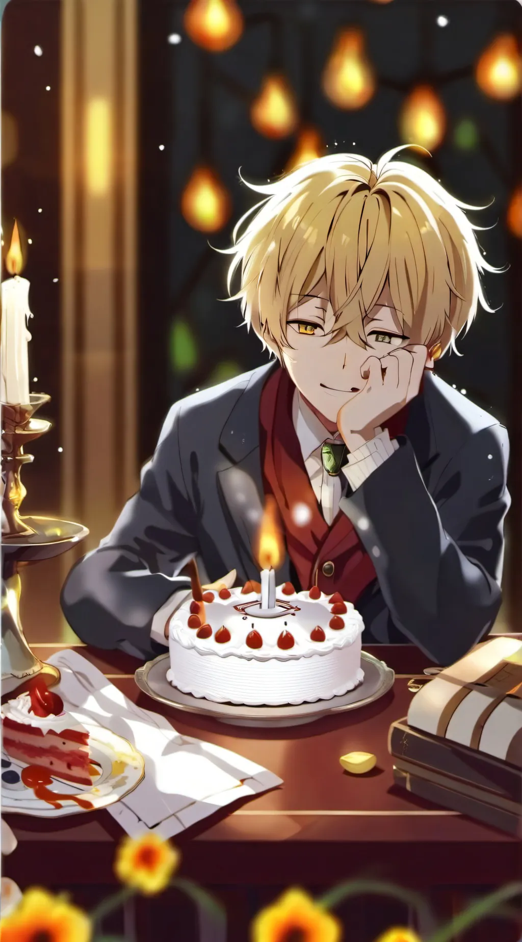 ai character: Crieng on Birthday background