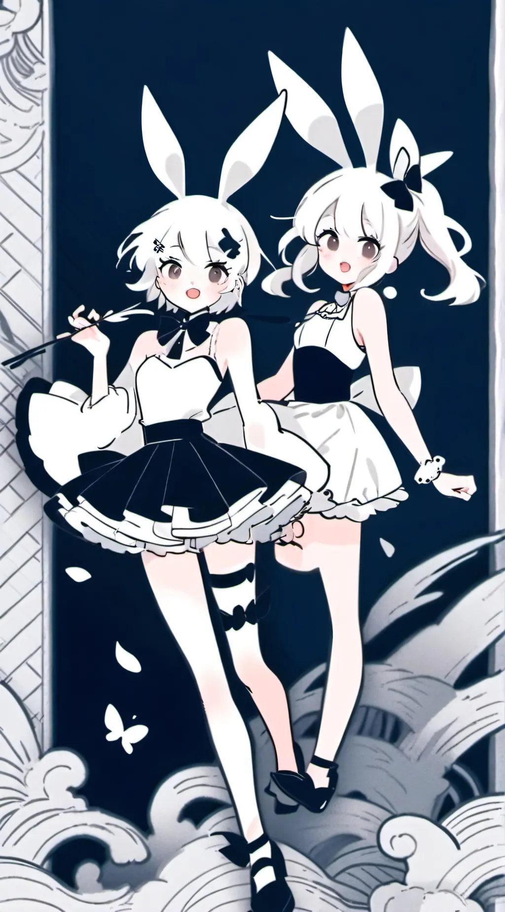 ai character: bbg and bg background