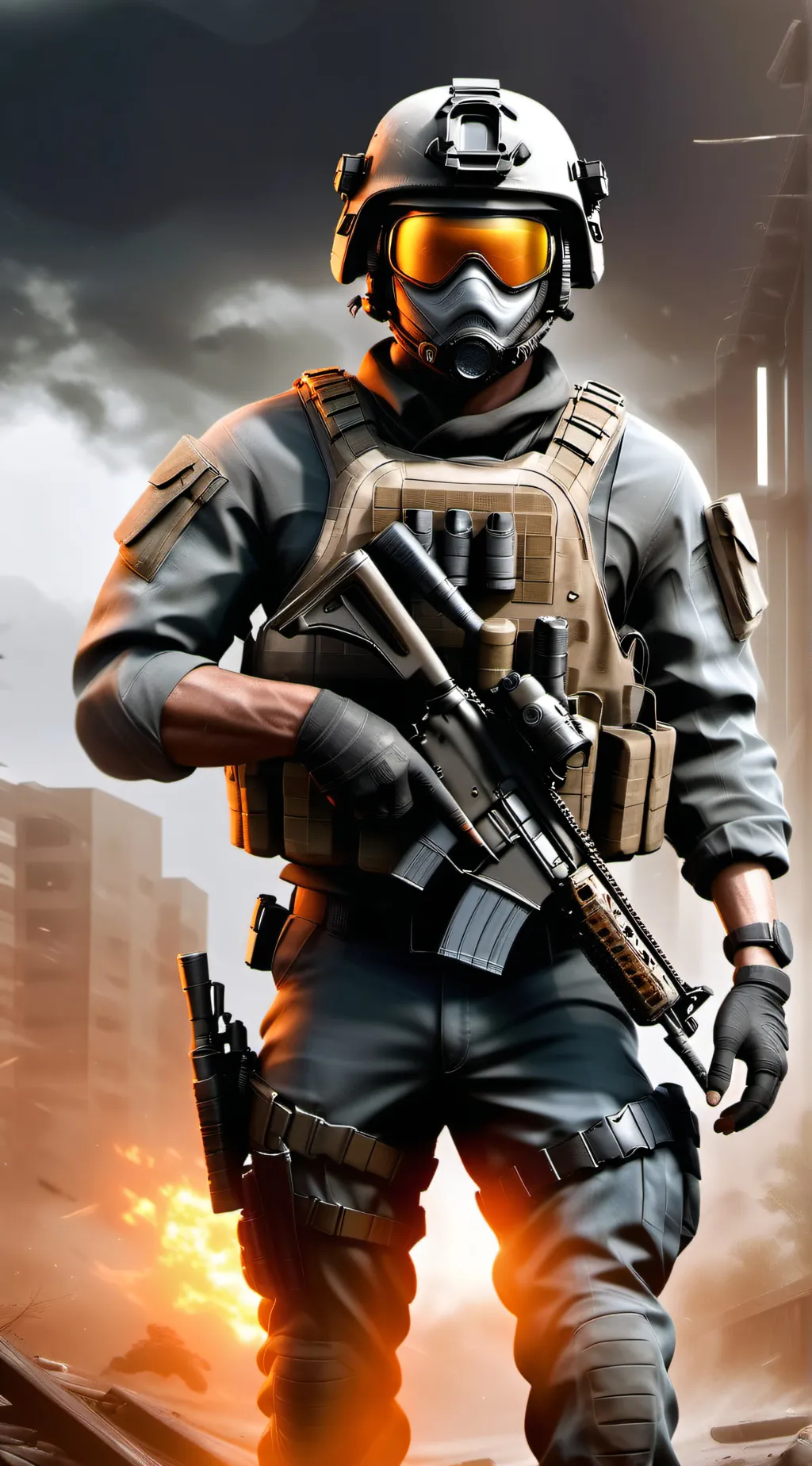 ai character: ghost background