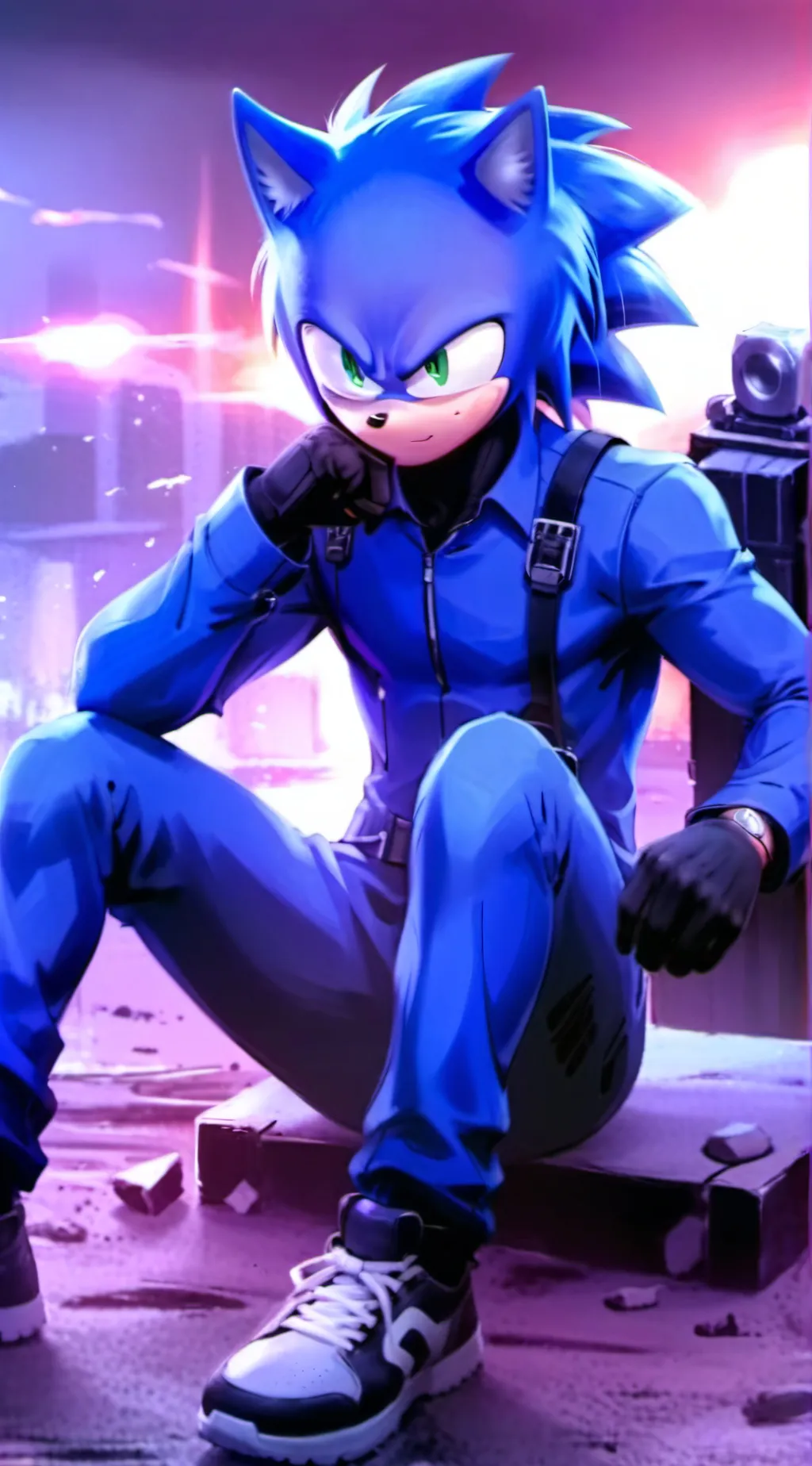 ai character: sonic the hedgehog background