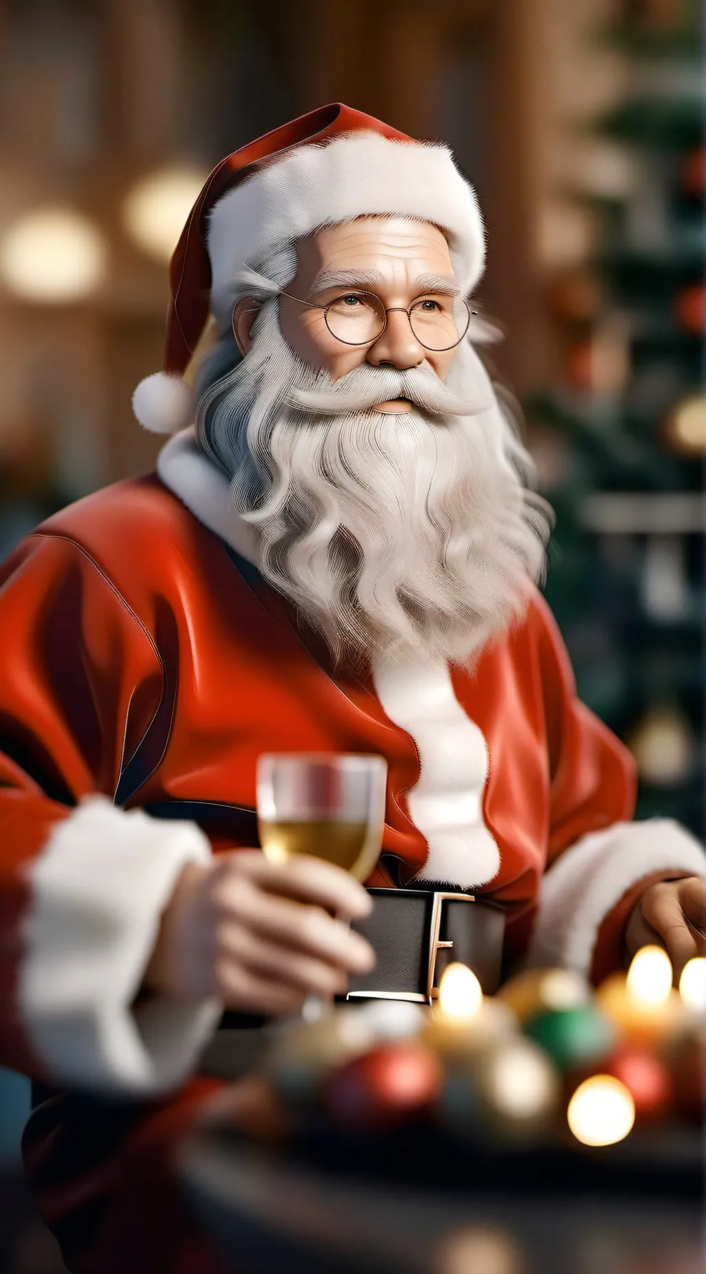 ai character: Santa Claus background