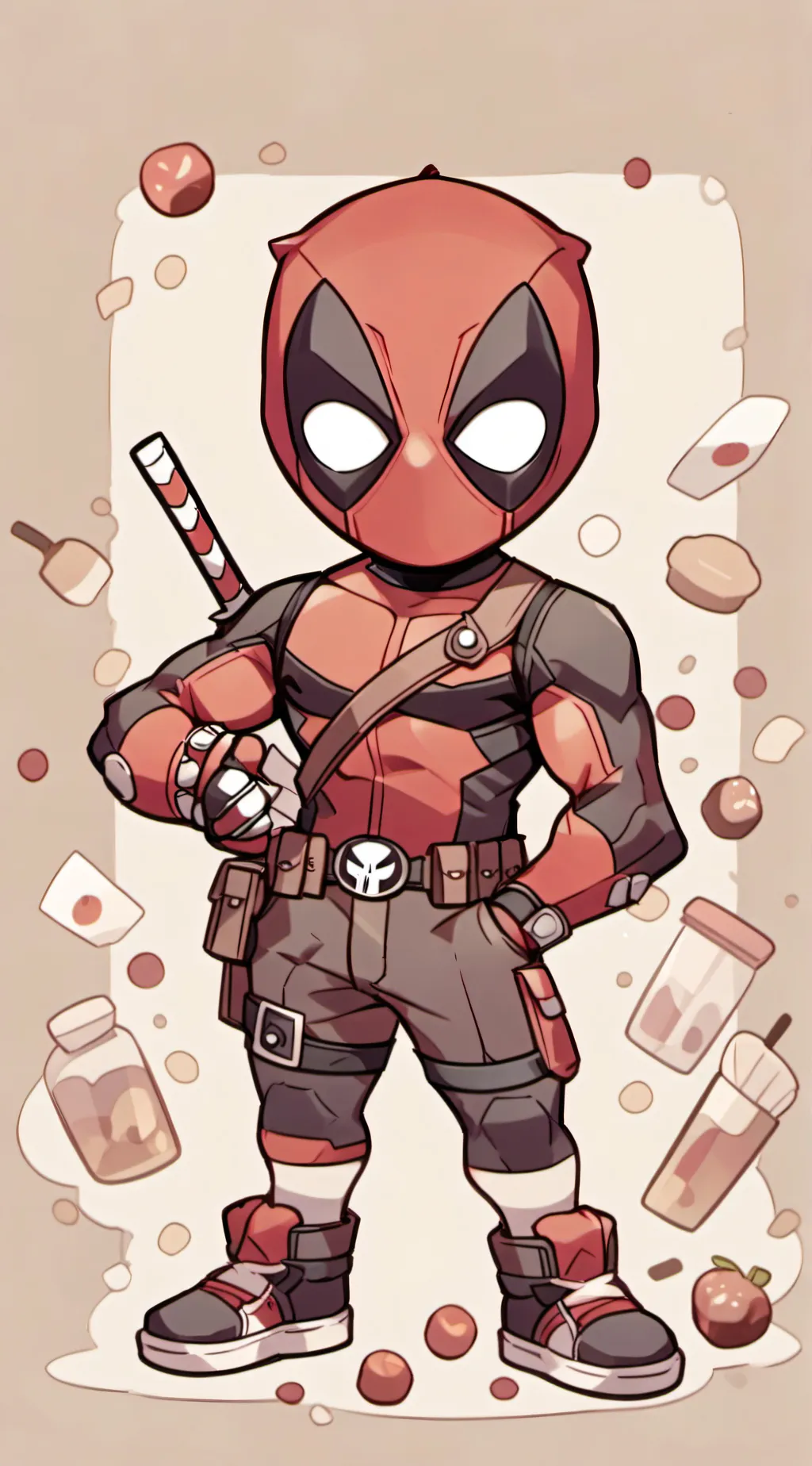 ai character: deadpool x mha background