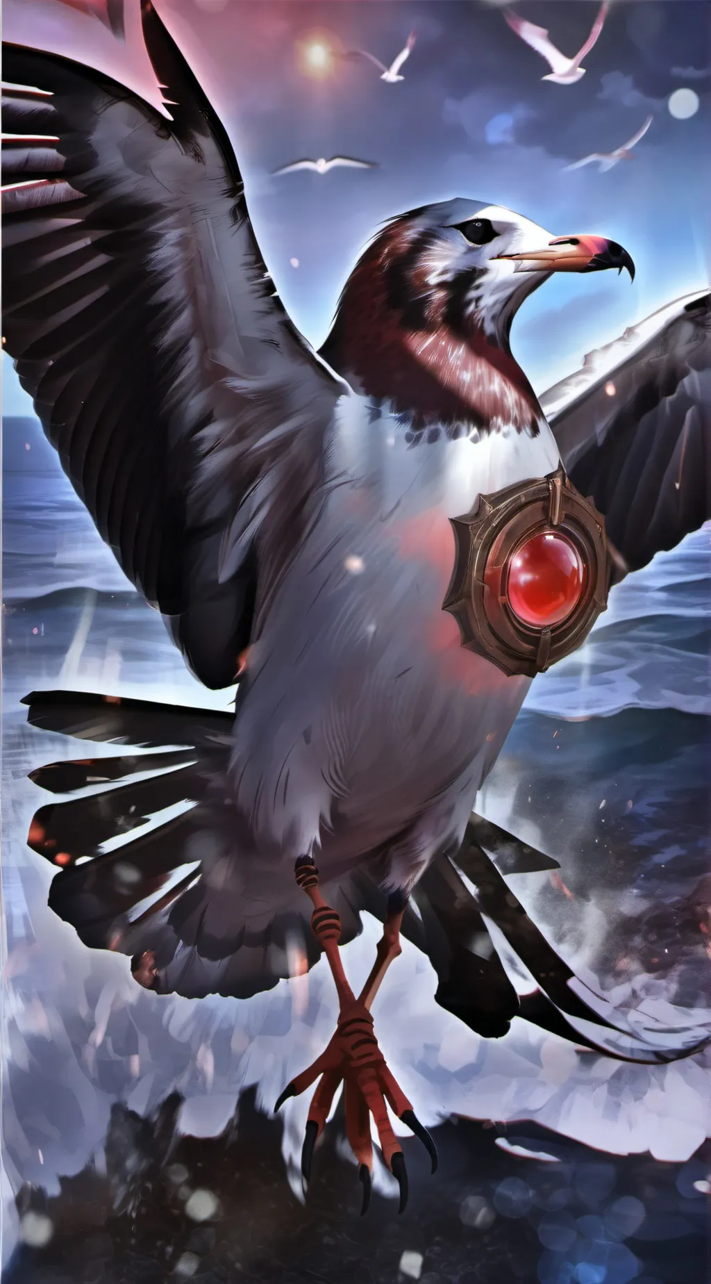 ai character: Controlled seagull background