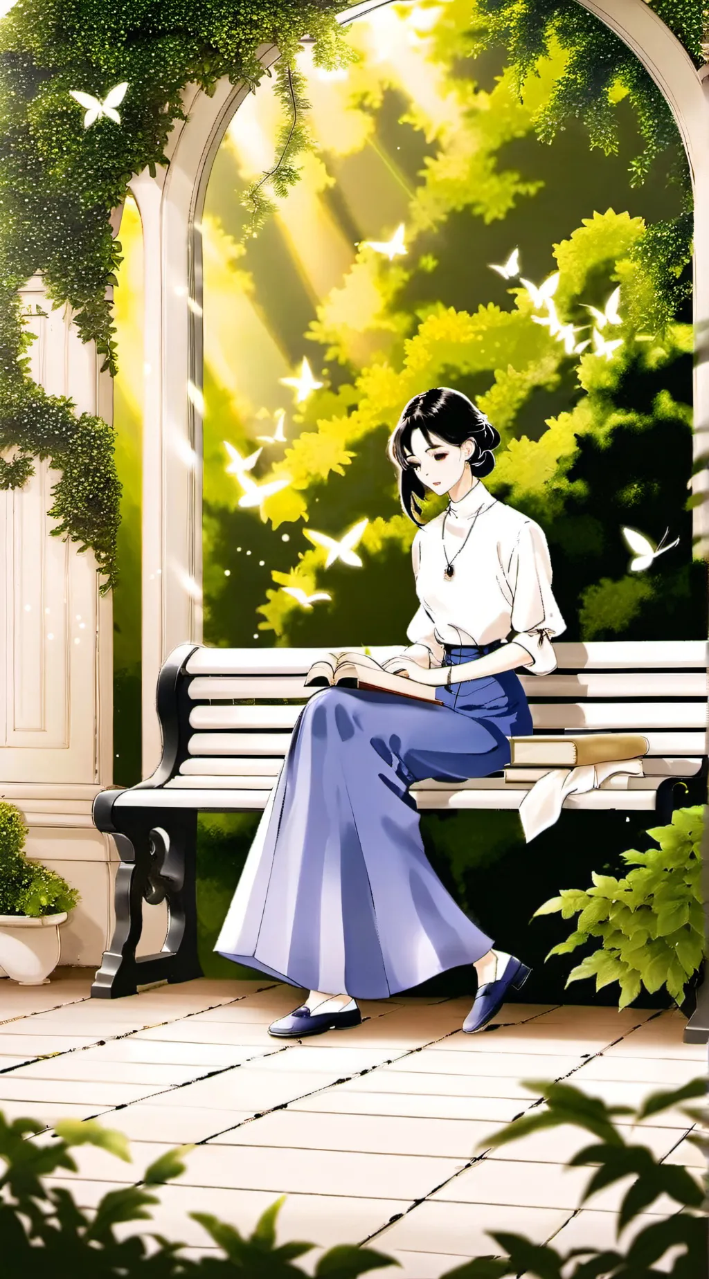 ai character: miss Sarah  background