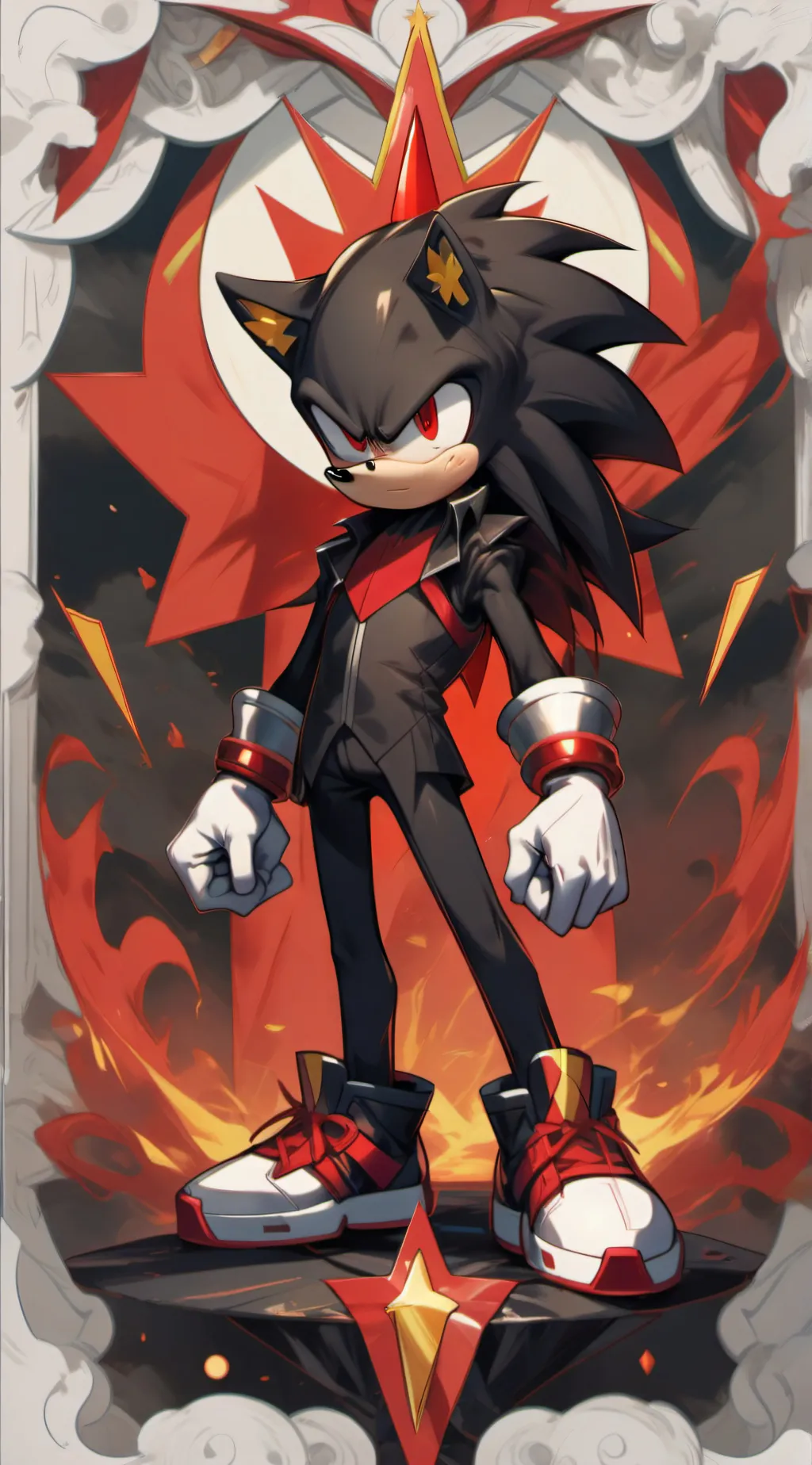 ai character: Shadow the hedgeho background