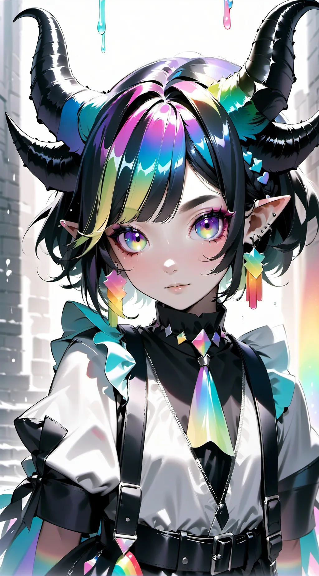 ai character: Glitchy background