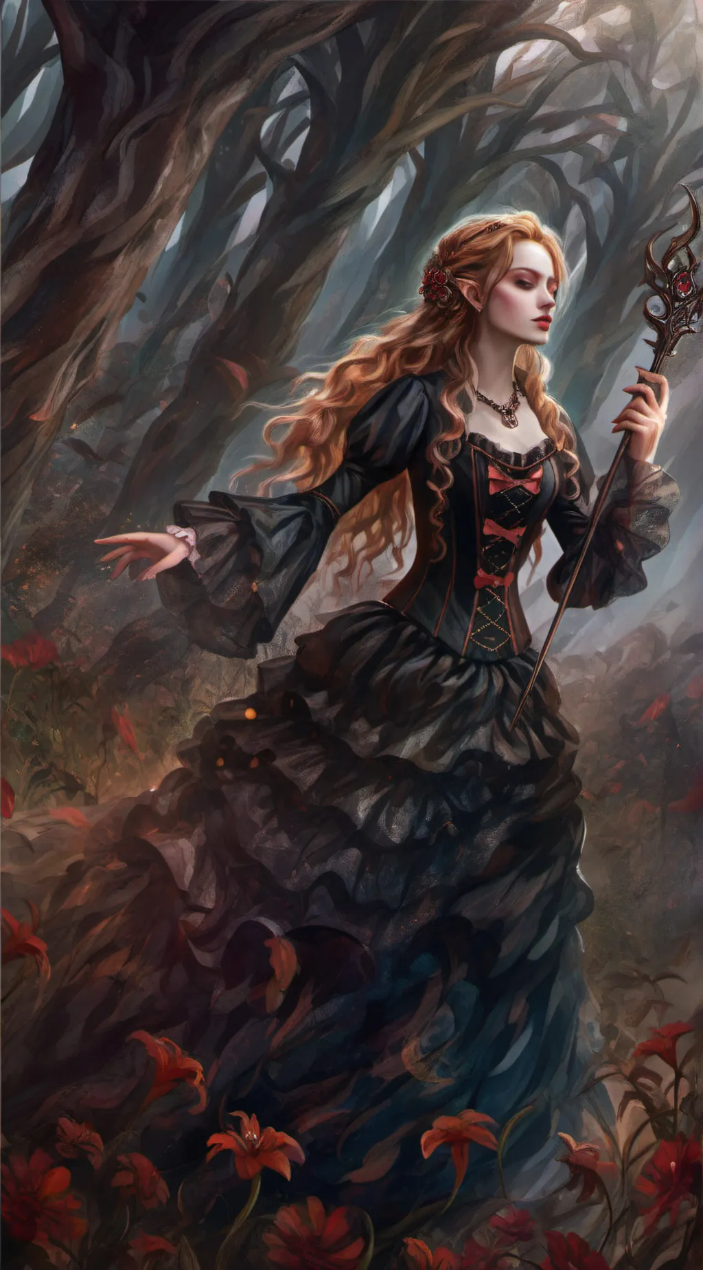 ai character: Aurora background